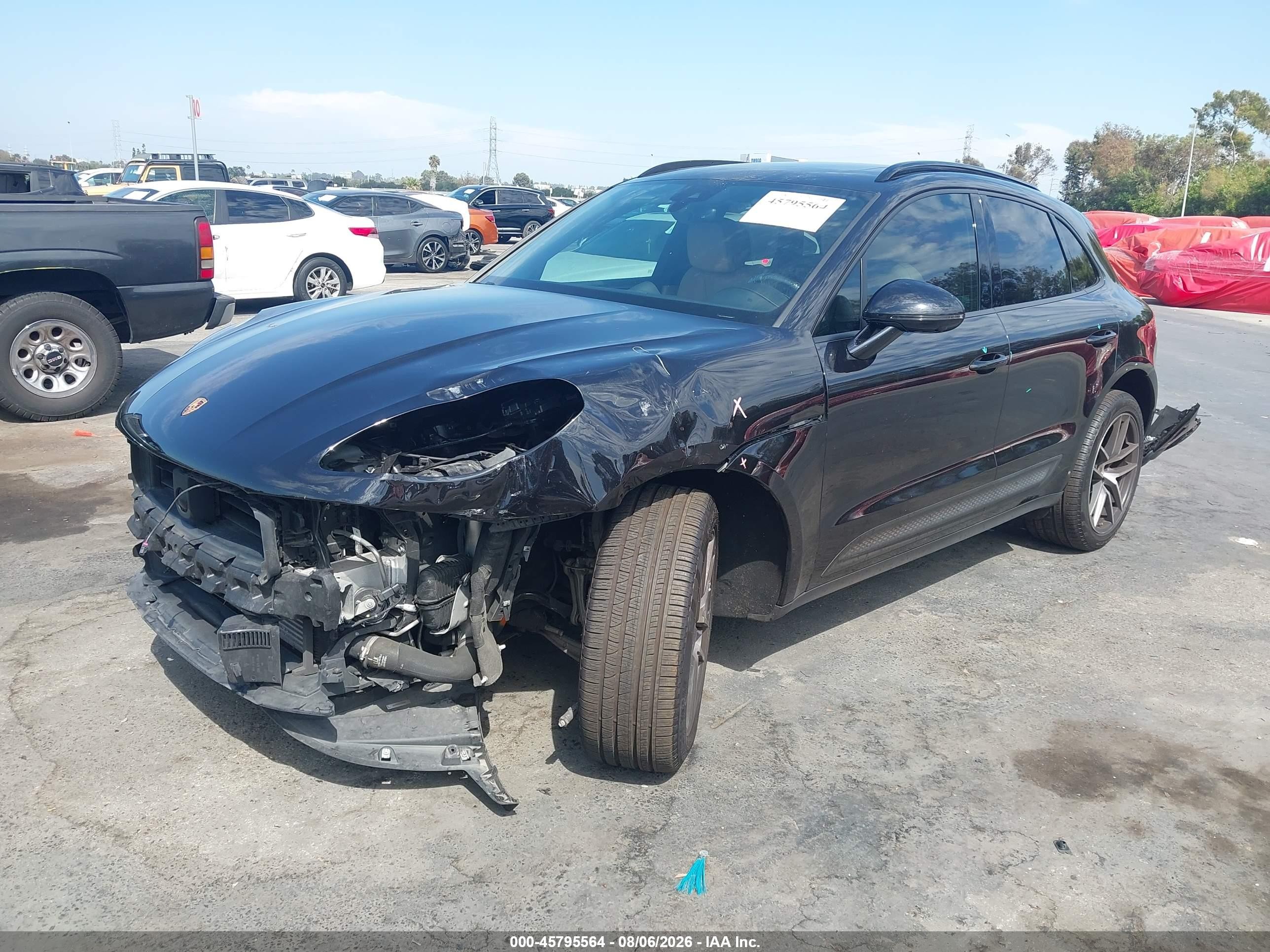 2023 Porsche Macan VIN WP1AA2A59PLB03562 IAAI salvage auction — Front End, Salvage (California), sold $21,800 on 2026-09-05 (photo 2)