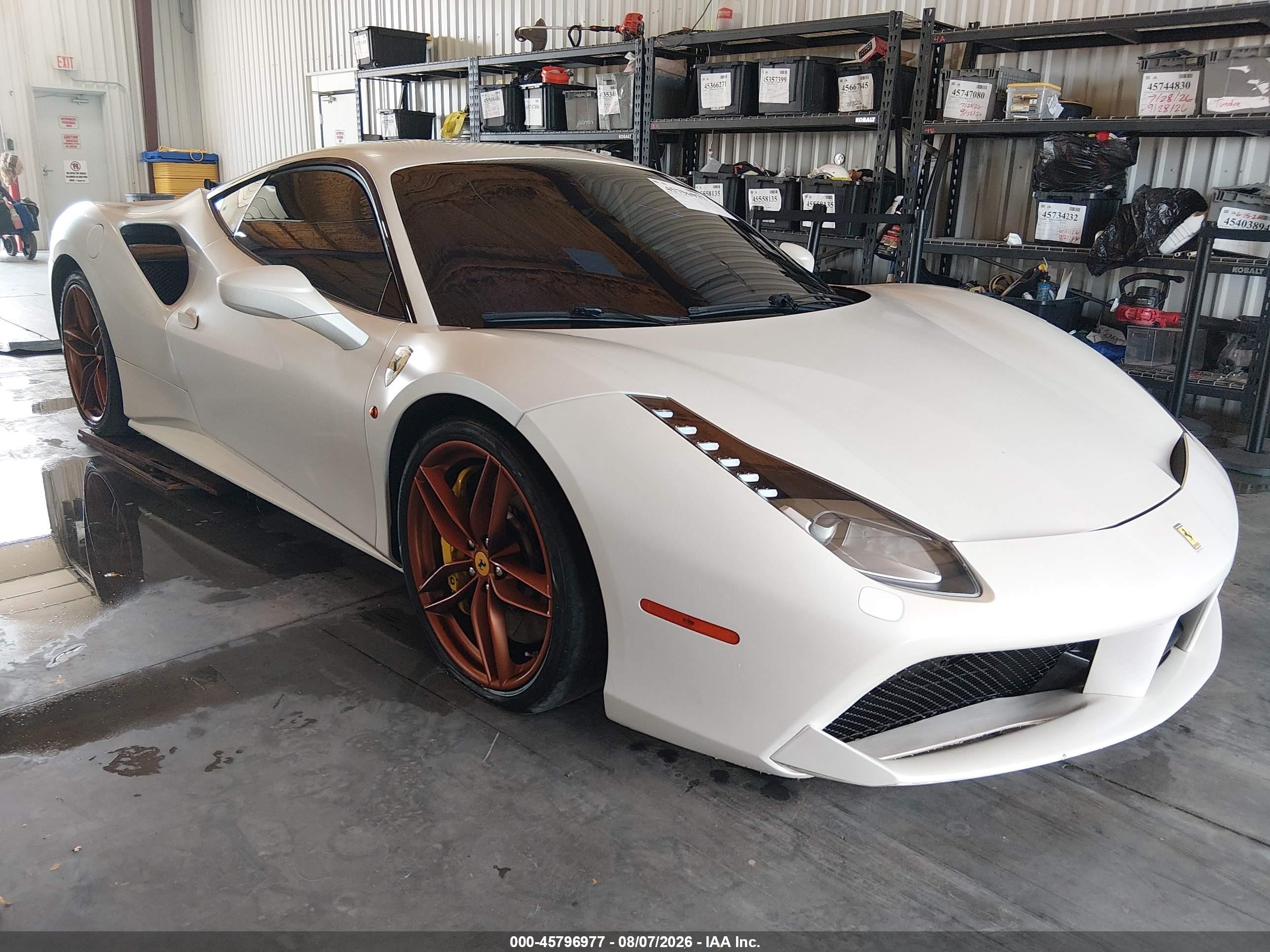 2018 Ferrari 488 GTB VIN ZFF79ALA7J0230832 — IAAI salvage auction photo