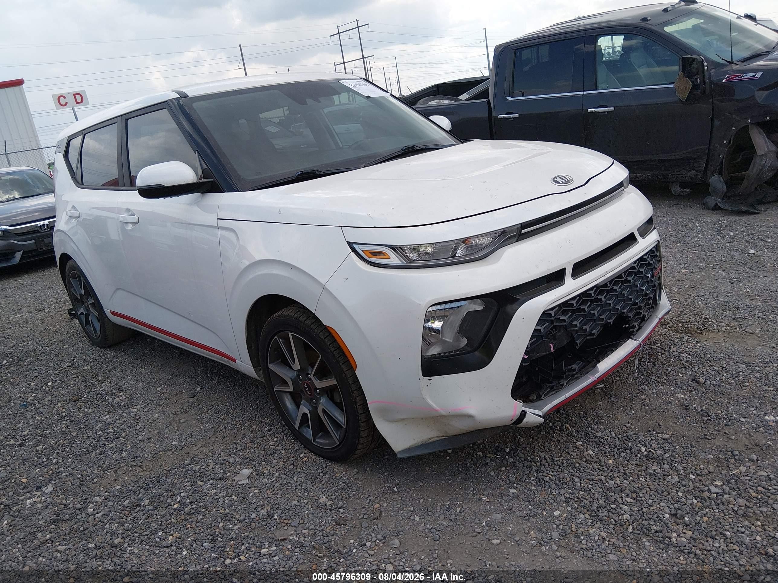 2020 Kia Soul VIN KNDJ63AU2L7091242 IAAI salvage auction — Front End, Salvage (Louisiana), sold $1,900 on 2026-09-09 (photo 1)