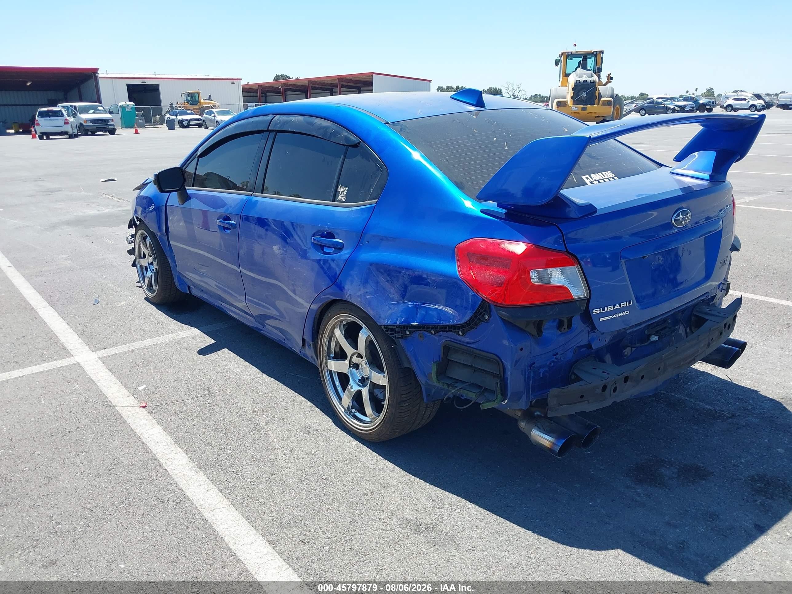 2015 Subaru Wrx sti VIN JF1VA2W61F9802562 IAAI salvage auction — Front & Rear, Salvage (California), sold $2,600 on 2026-09-14 (photo 3)