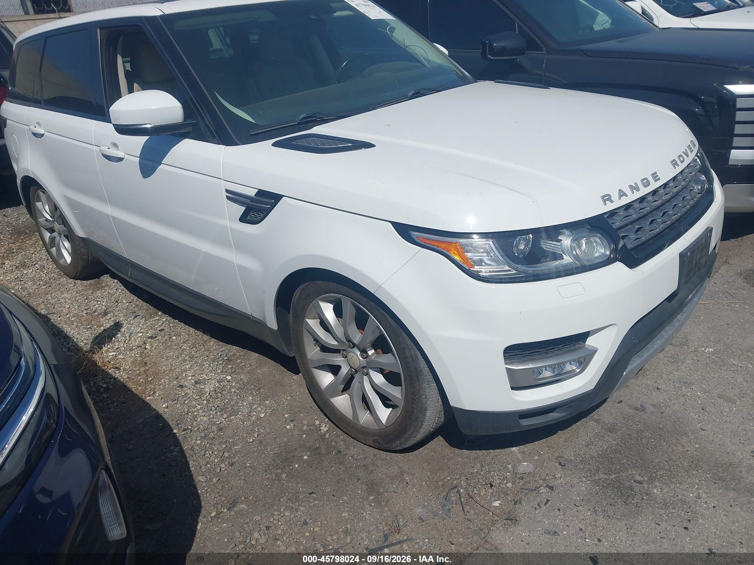 2014 Land Rover Range Rover Sport VIN SALWR2WF8EA339493 IAAI salvage auction — Front End, Salvage Certificate (California), sold $4,700 on 2026-09-18 (photo 1)