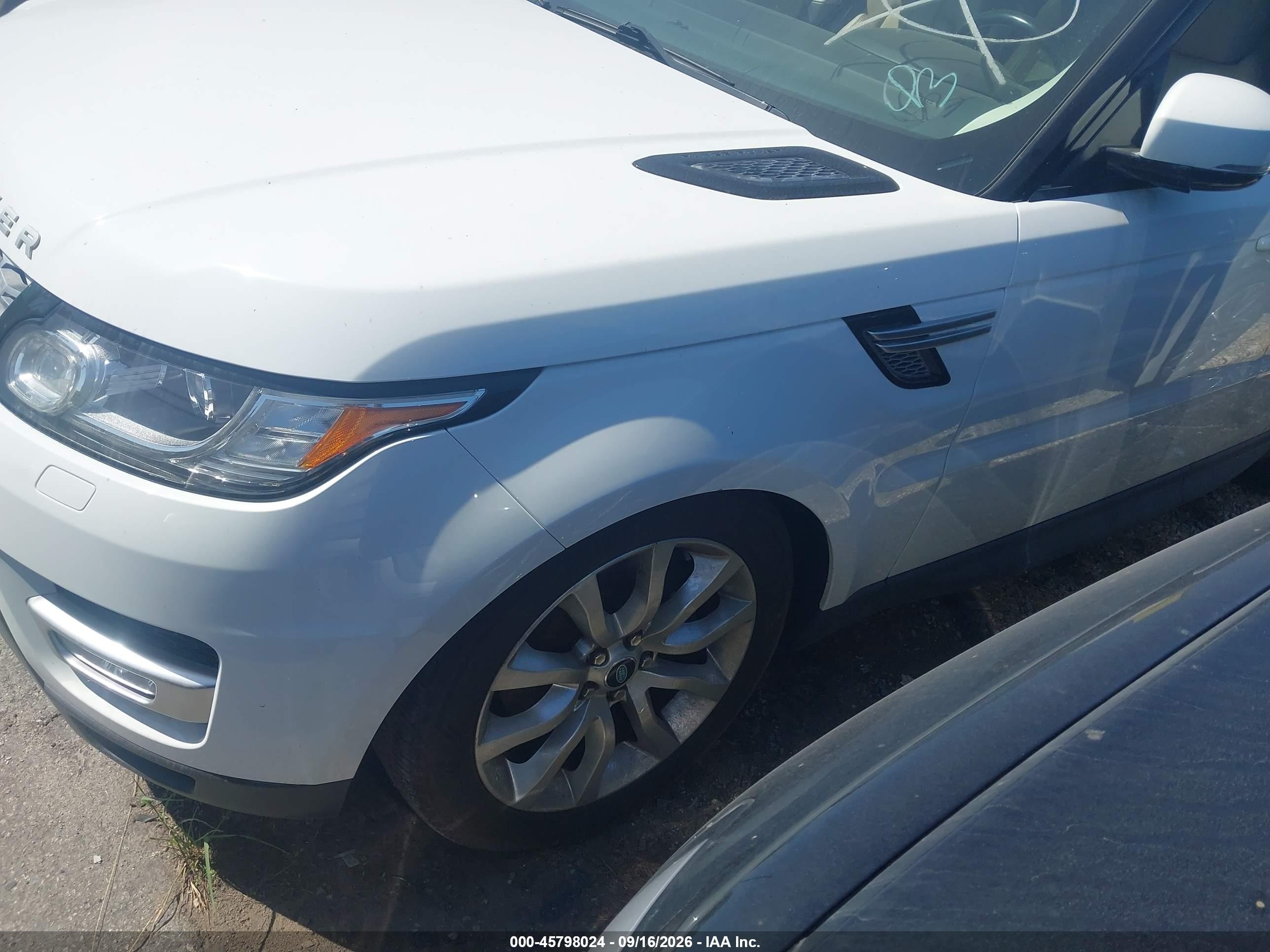 2014 Land Rover Range Rover Sport VIN SALWR2WF8EA339493 IAAI salvage auction — Front End, Salvage Certificate (California), sold $4,700 on 2026-09-18 (photo 2)