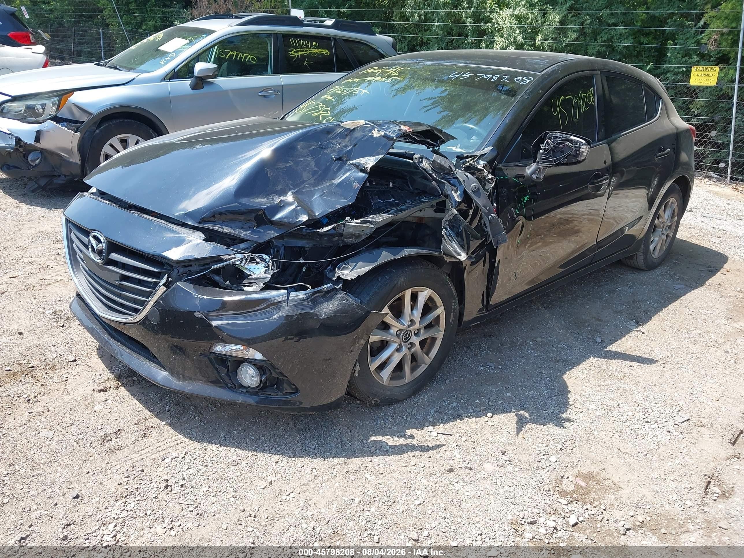 2016 Mazda 3 VIN JM1BM1M79G1337765 IAAI salvage auction — Front End, Clear (Indiana), sold $775 on 2026-09-09 (photo 2)
