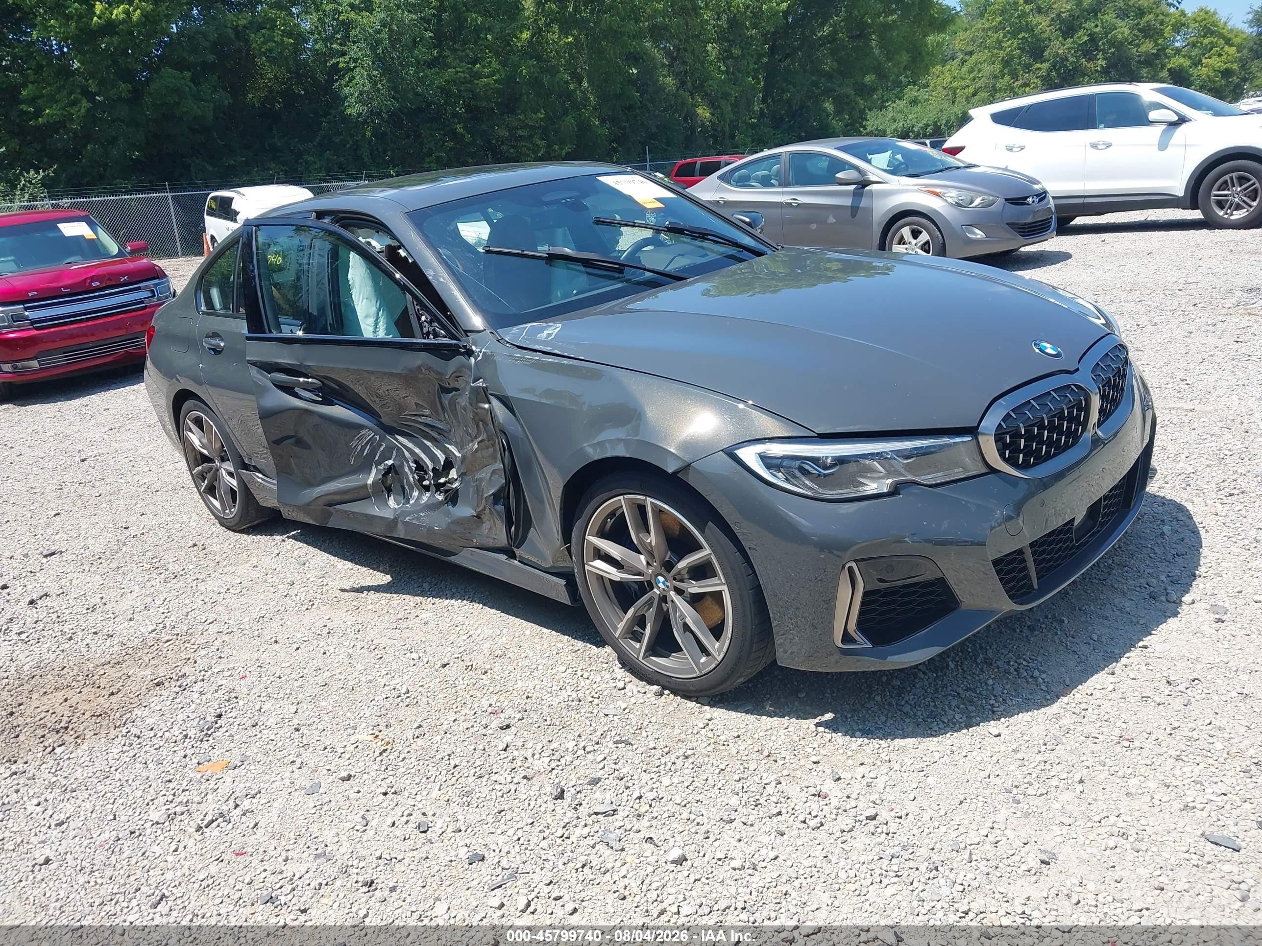 2020 BMW M340i VIN WBA5U9C05LFH02469 IAAI salvage auction — Side, Salvage (Ohio), sold $17,600 on 2026-09-11 (photo 1)