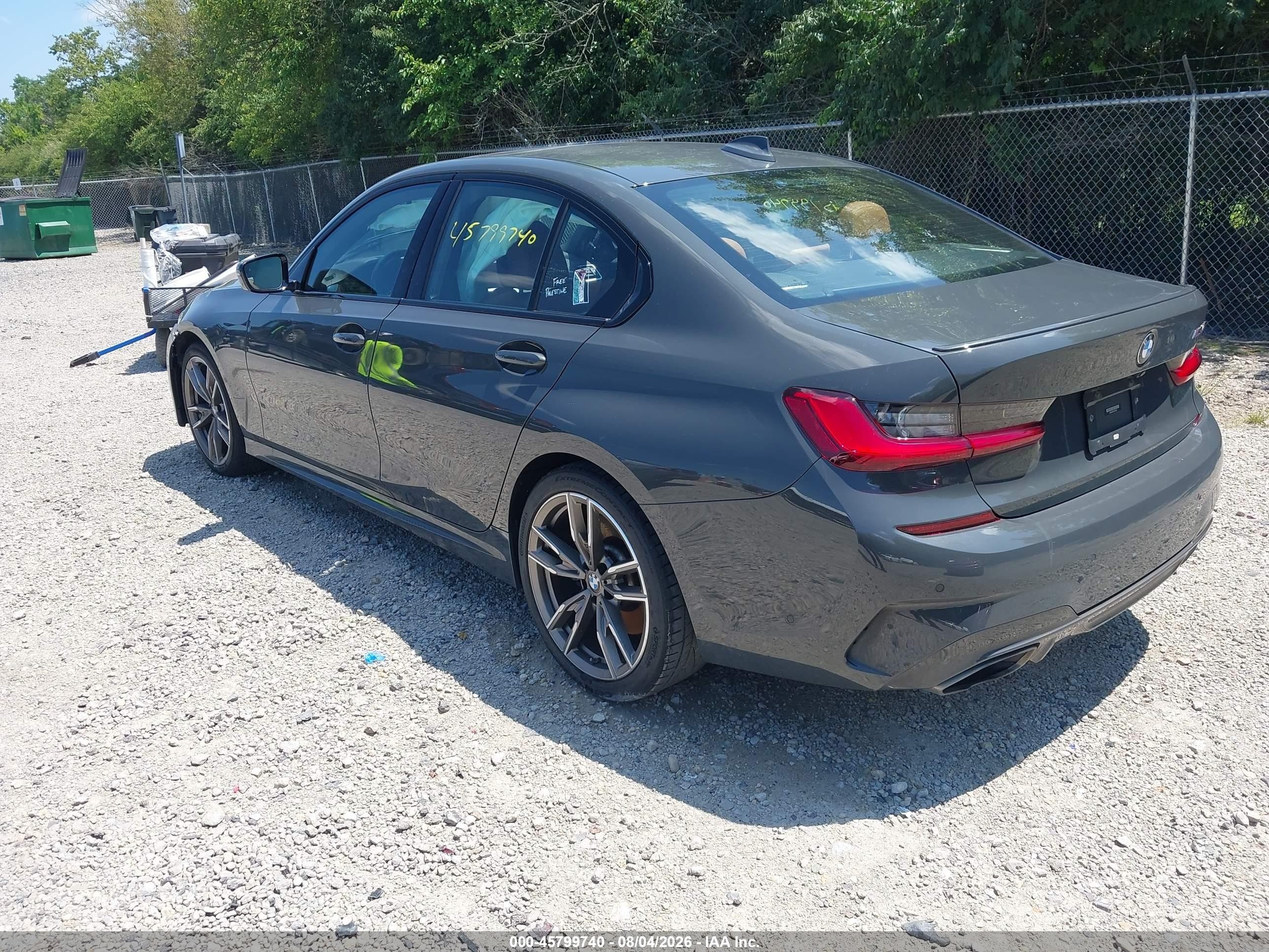 2020 BMW M340i VIN WBA5U9C05LFH02469 IAAI salvage auction — Side, Salvage (Ohio), sold $17,600 on 2026-09-11 (photo 3)
