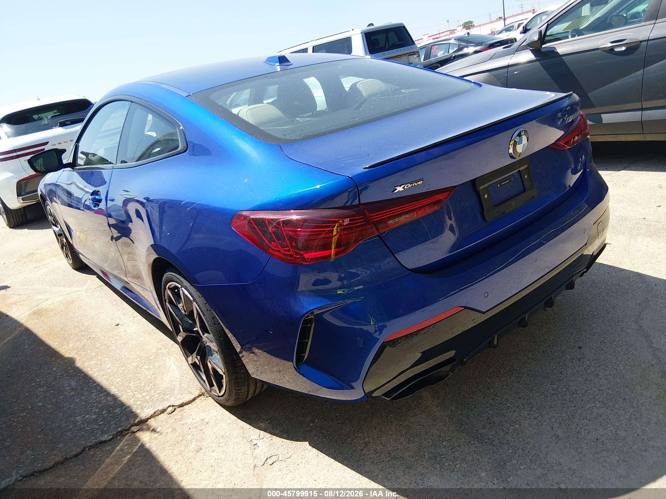 2026 BMW M440i xDrive VIN WBA83DA03TCX71892 IAAI salvage auction — Normal Wear, Clear (Texas), sold $35,250 on 2026-08-20 (photo 3)