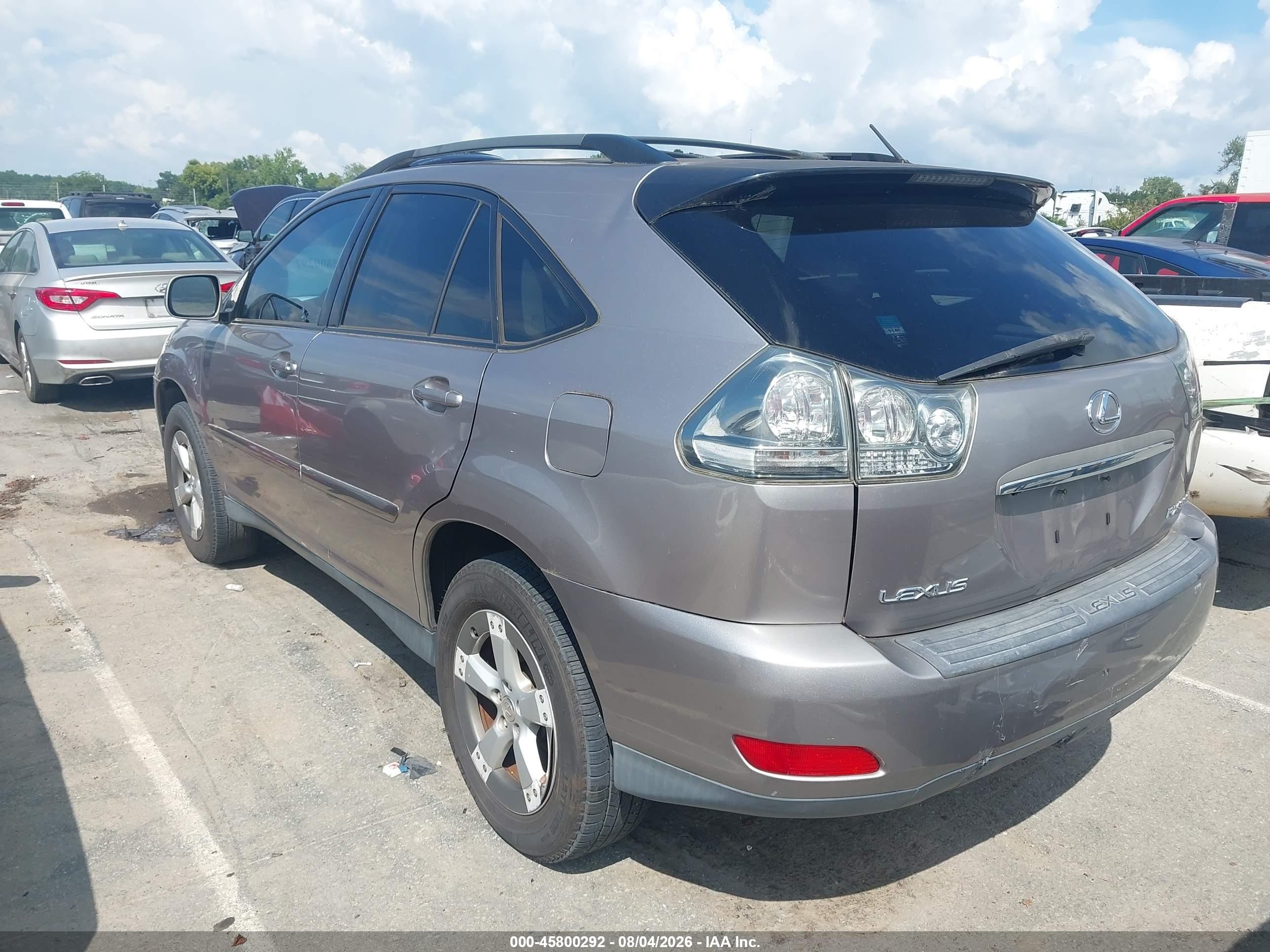 2005 Lexus Rx 330 VIN JTJGA31U050058483 IAAI salvage auction — Normal Wear, Clear (South Carolina), sold $650 on 2026-09-08 (photo 3)