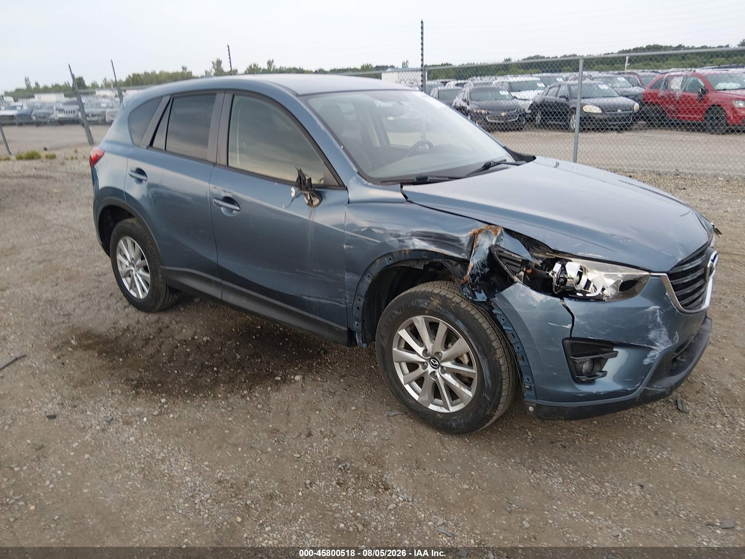 2016 Mazda Cx-5 VIN JM3KE2CY6G0672783 IAAI salvage auction — Front End, Salvage (Illinois), sold $2,700 on 2026-09-02 (photo 1)