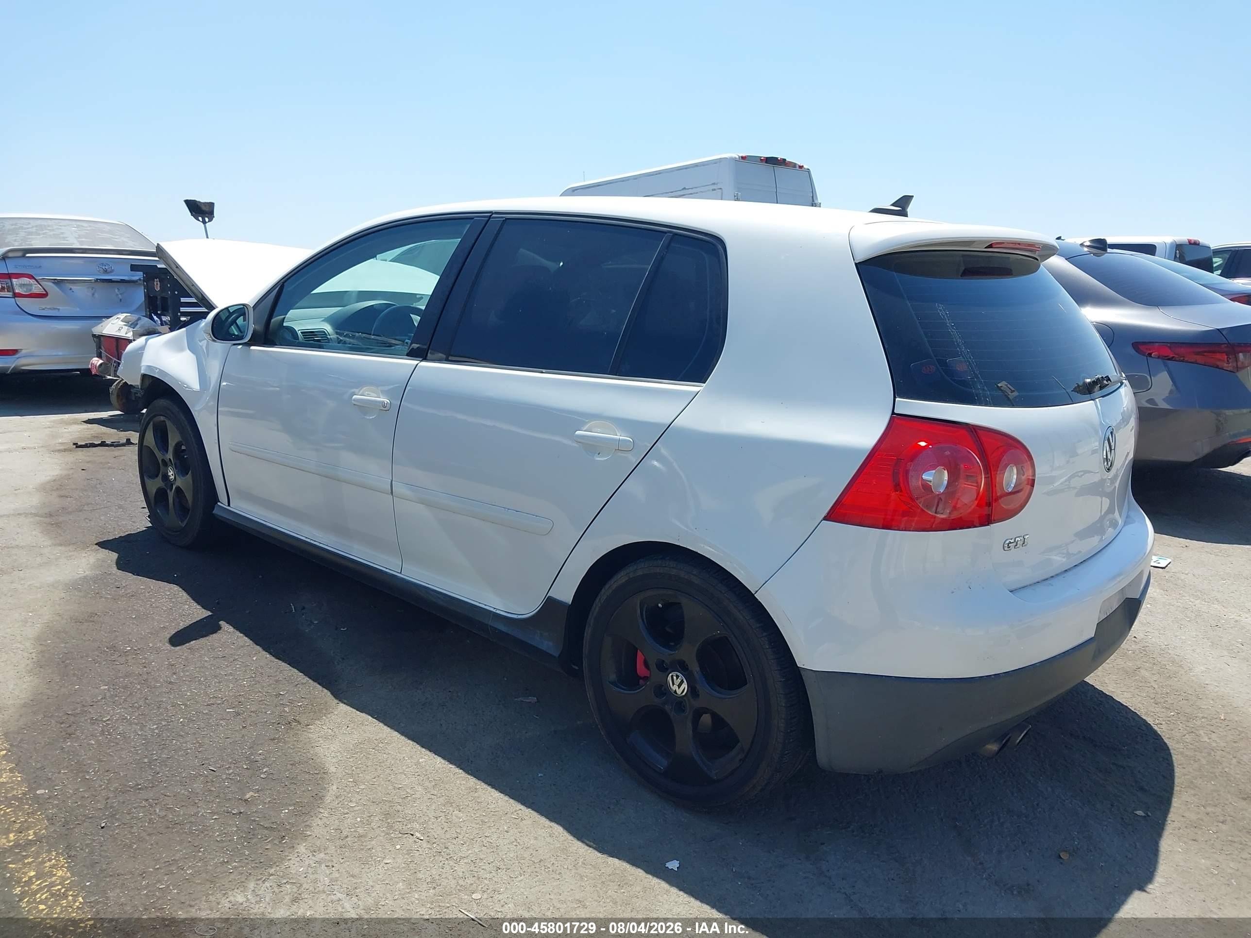 2008 Volkswagen Gti VIN WVWHV71K78W178025 IAAI salvage auction — Front End, Salvage (California), sold $550 on 2026-09-14 (photo 3)