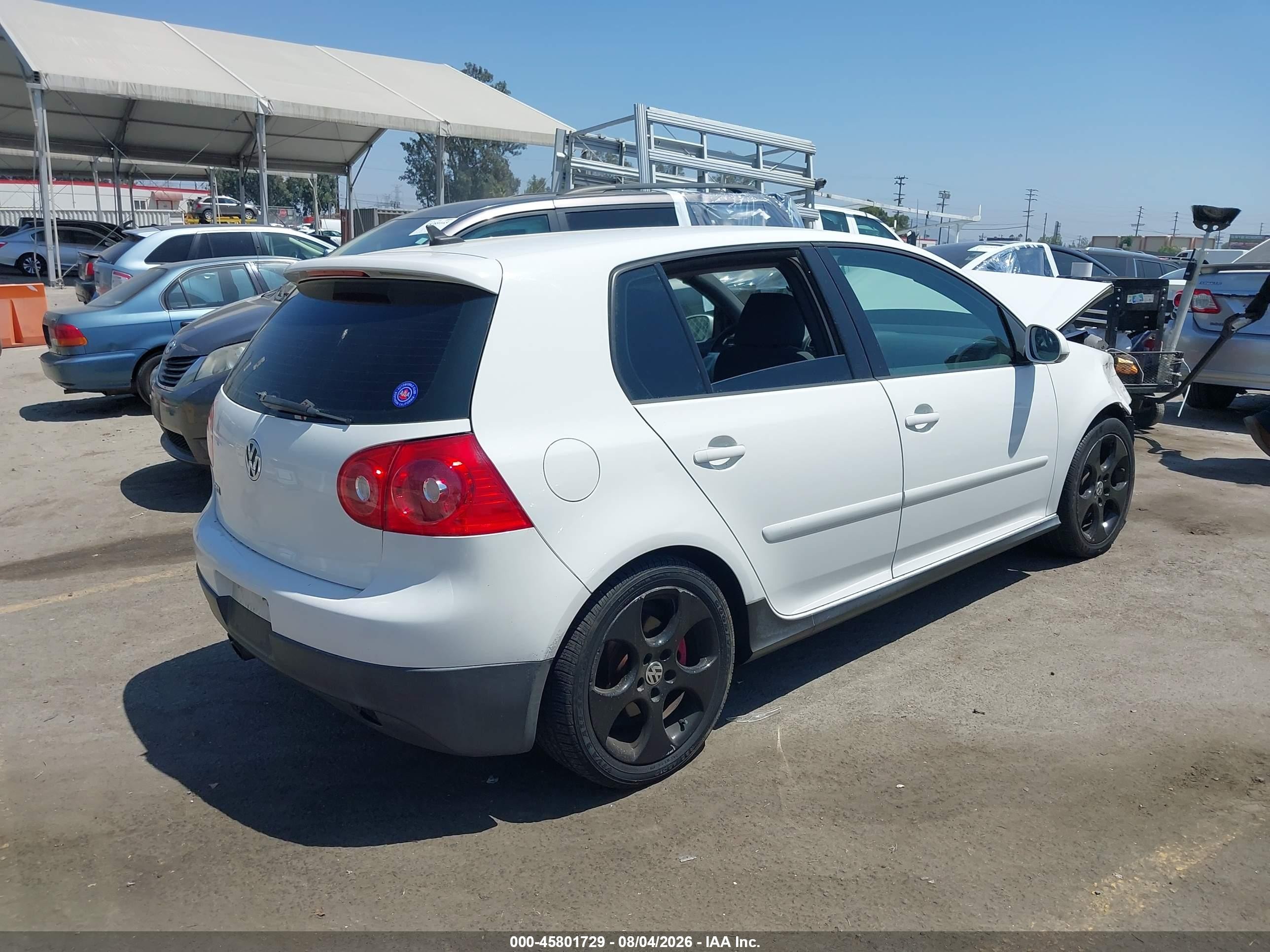 2008 Volkswagen Gti VIN WVWHV71K78W178025 IAAI salvage auction — Front End, Salvage (California), sold $550 on 2026-09-14 (photo 4)