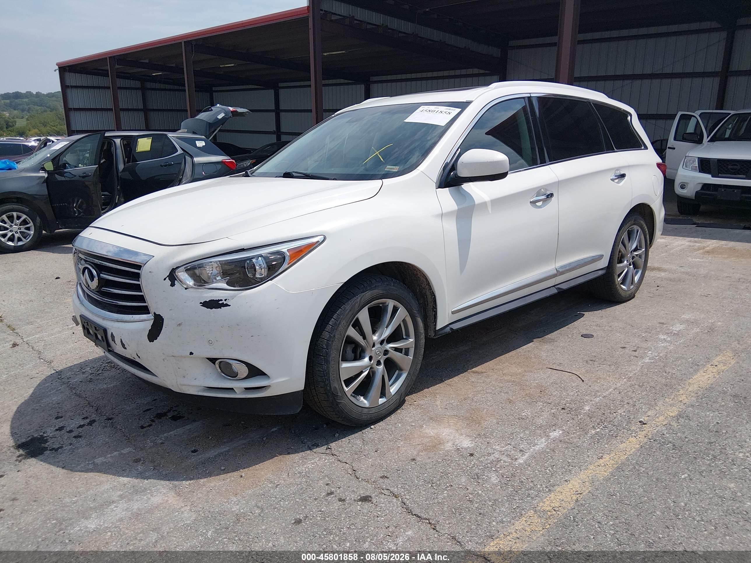 2013 Infiniti Jx VIN 5N1AL0MM0DC339432 IAAI salvage auction — Unknown, Salvage (Missouri), sold $1,000 on 2026-10-09 (photo 2)
