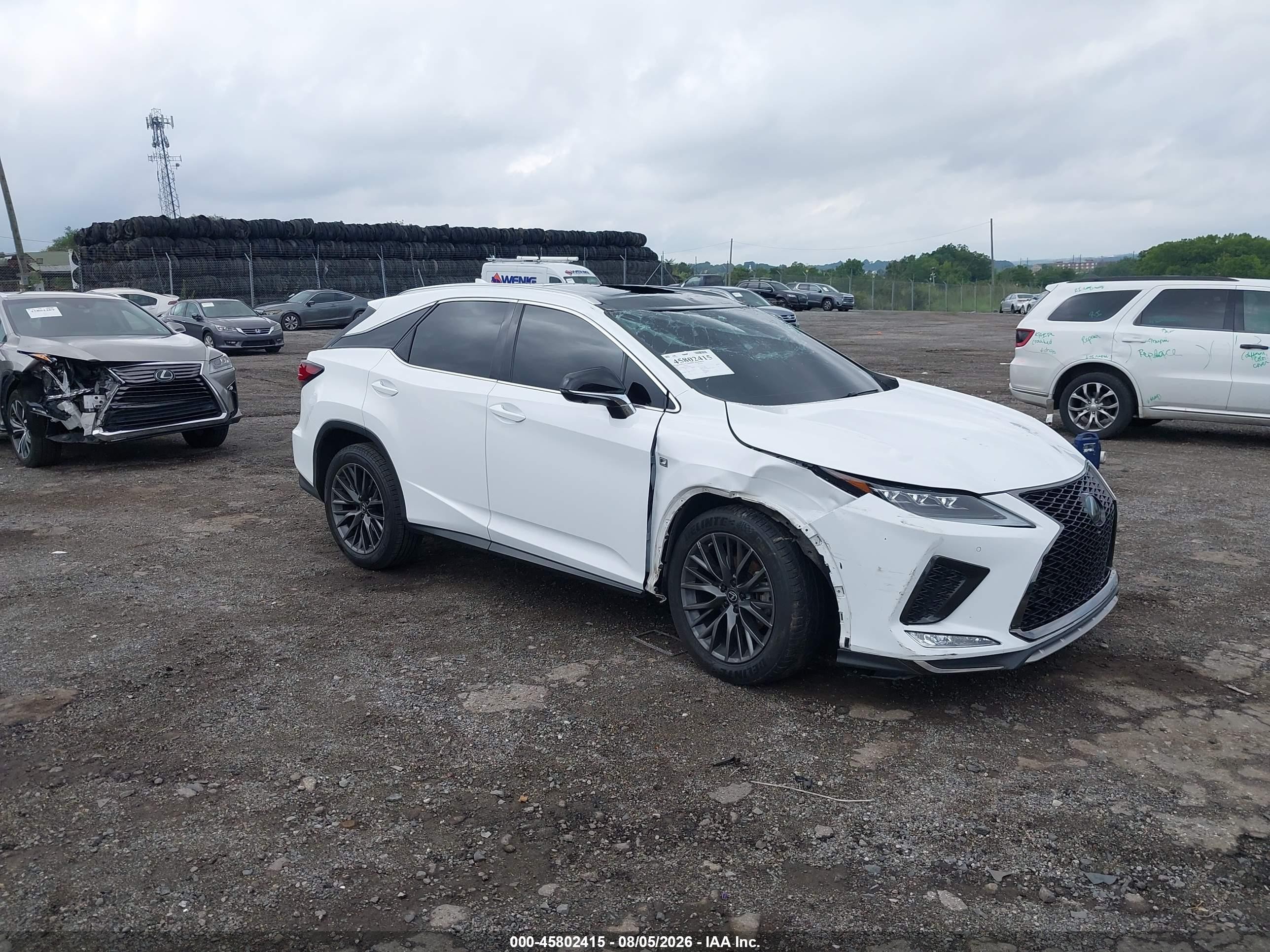 2021 Lexus RX 350 VIN 2T2YZMDA3MC305146 IAAI salvage auction — Side, Salvage (Pennsylvania), sold $17,900 on 2026-10-09 (photo 1)