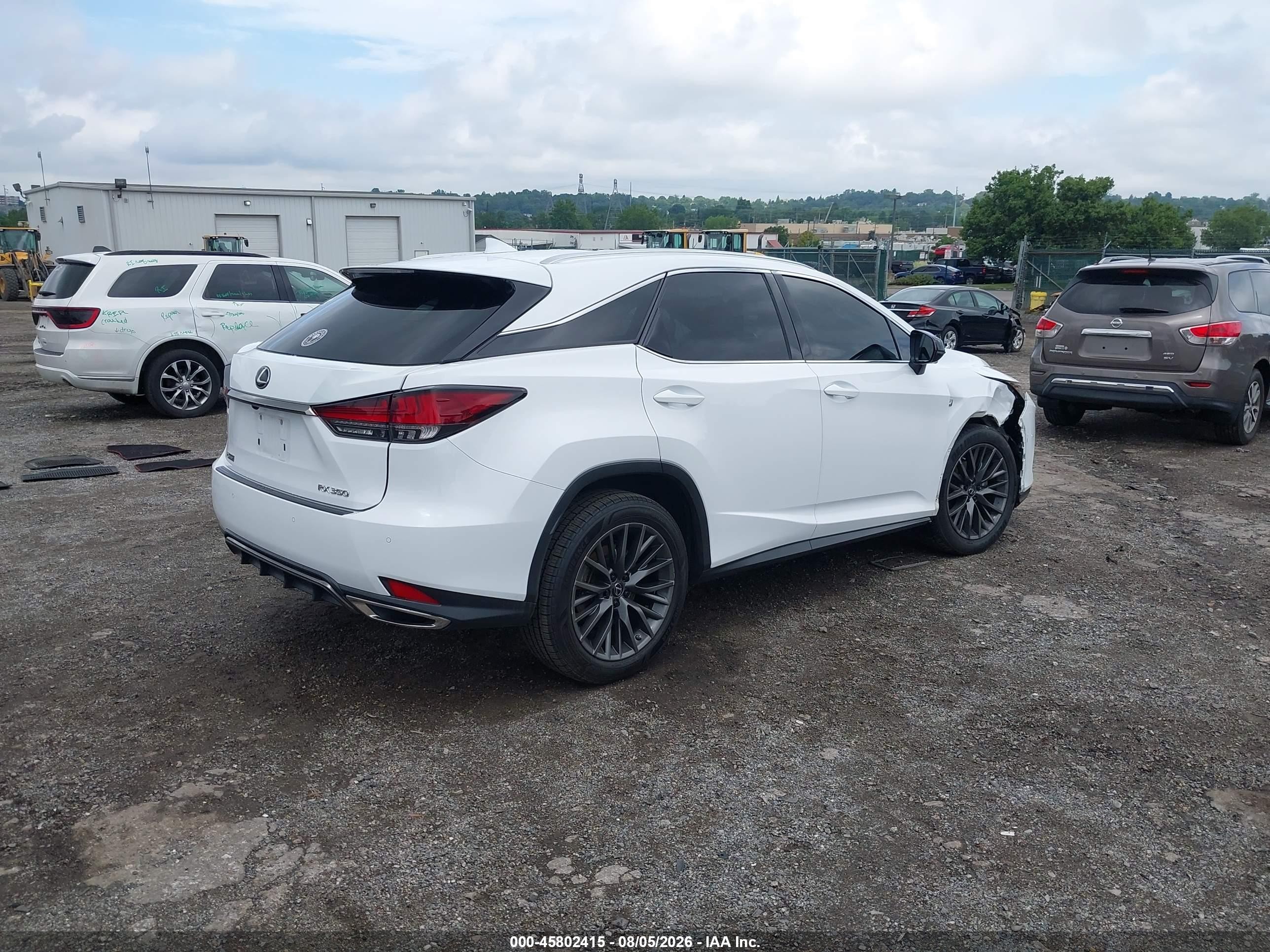 2021 Lexus RX 350 VIN 2T2YZMDA3MC305146 IAAI salvage auction — Side, Salvage (Pennsylvania), sold $17,900 on 2026-10-09 (photo 4)