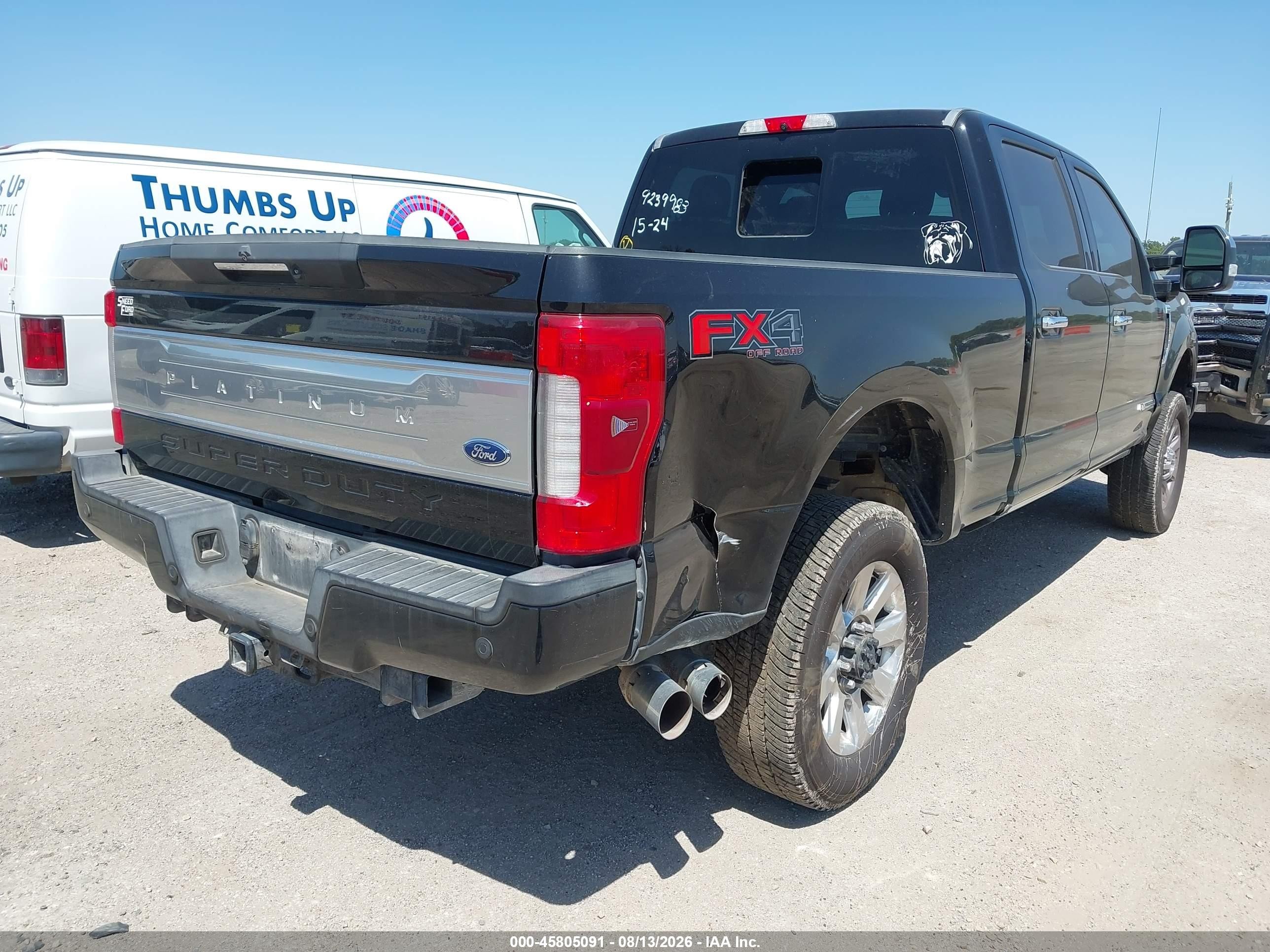 2017 Ford F350 VIN 1FT8W3BT3HEE31246 IAAI salvage auction — Theft, Original (Texas), sold $17,500 on 2026-08-25 (photo 4)