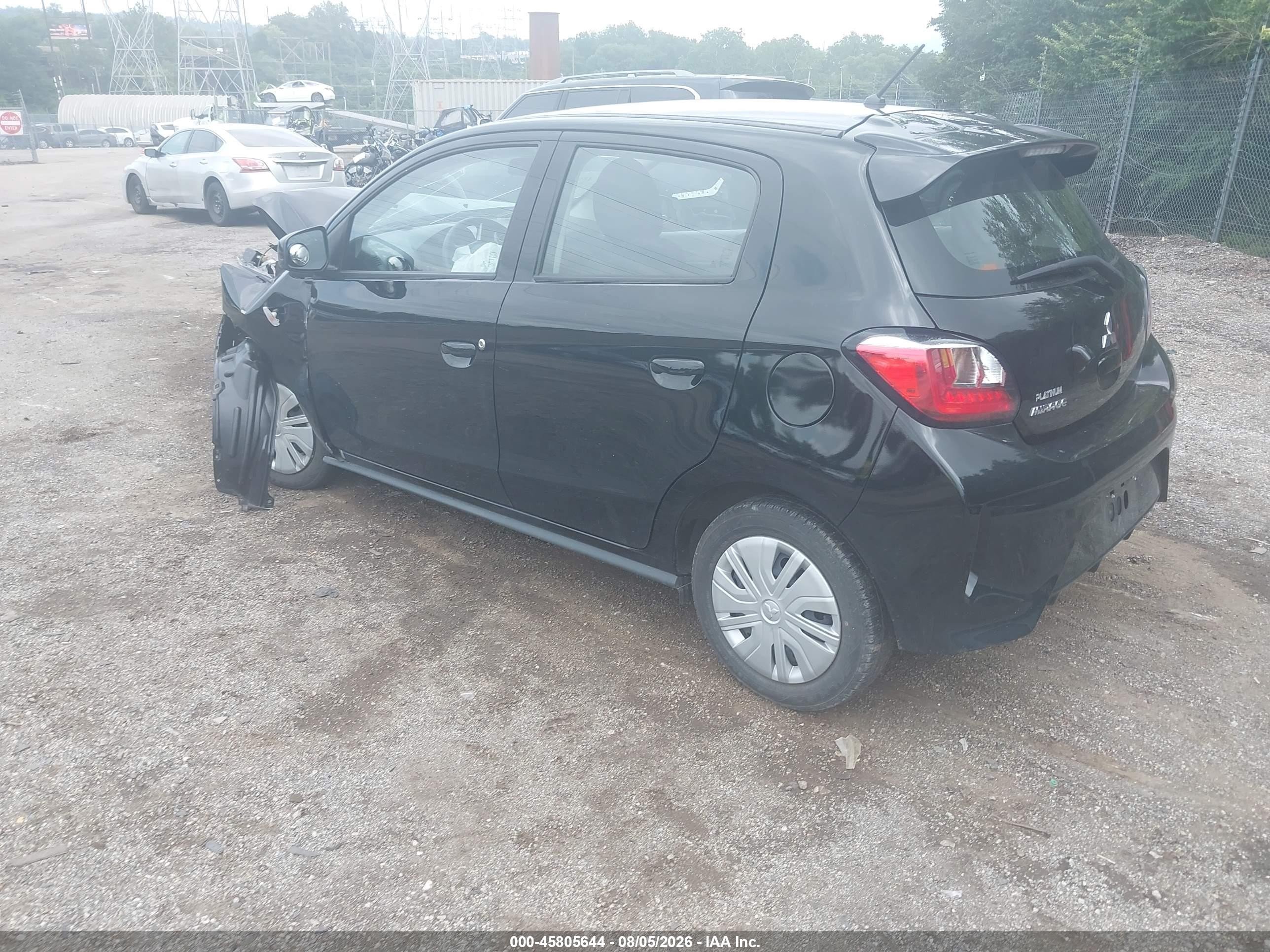2024 Mitsubishi Mirage VIN ML32AUHJ5RH038481 IAAI salvage auction — Front End, Salvage (Pennsylvania), sold $1,250 on 2026-09-13 (photo 3)