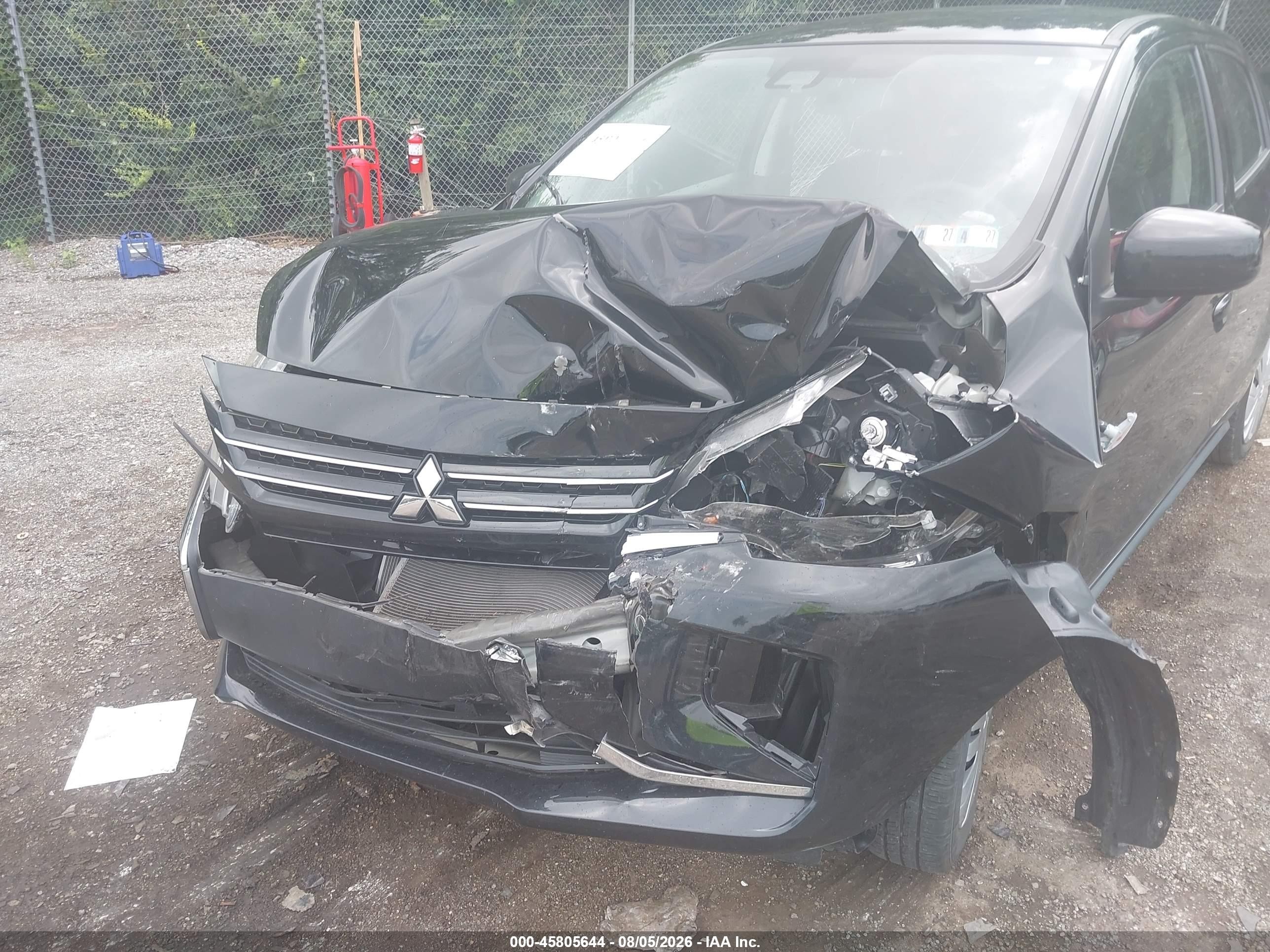 2024 Mitsubishi Mirage VIN ML32AUHJ5RH038481 IAAI salvage auction — Front End, Salvage (Pennsylvania), sold $1,250 on 2026-09-13 (photo 6)