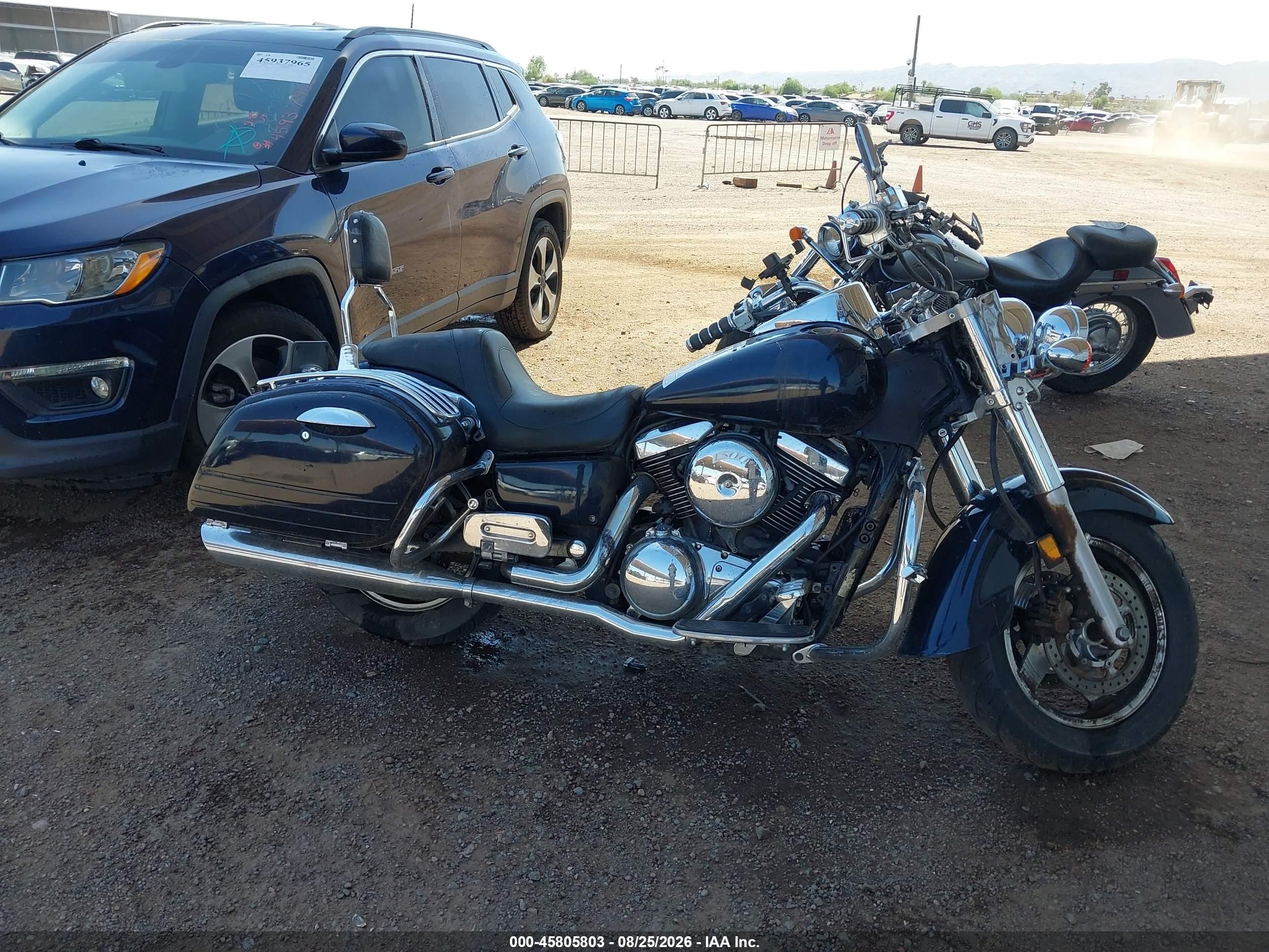 2002 Kawasaki Vn1500 VIN JKBVNAL192A014368 IAAI salvage auction — Normal Wear, Clear (Arizona), sold $1,100 on 2026-09-09 (photo 8)
