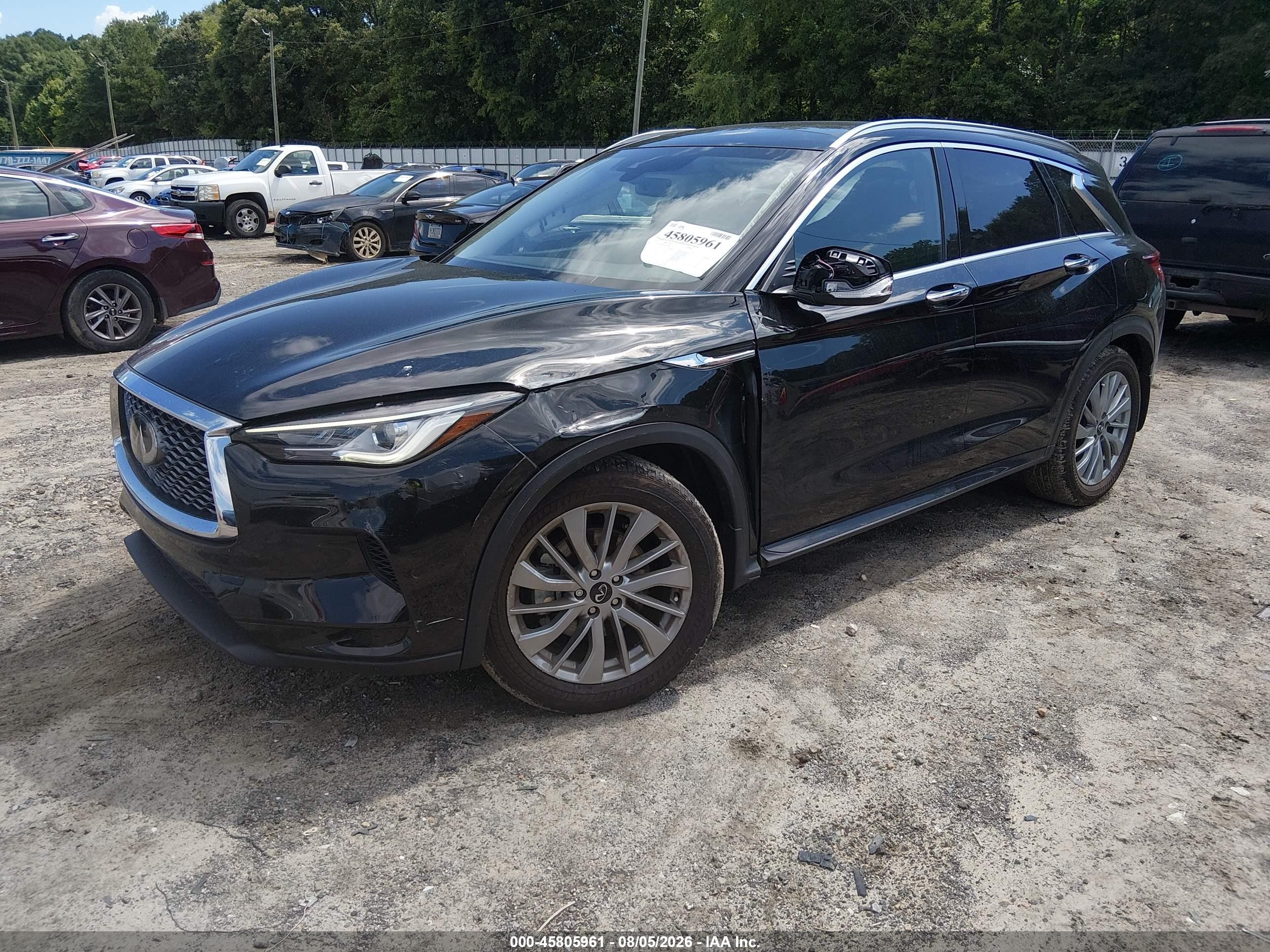 2023 Infiniti Qx50 VIN 3PCAJ5BAXPF117942 IAAI salvage auction — Side, Salvage (Georgia), sold $7,125 on 2026-09-27 (photo 2)