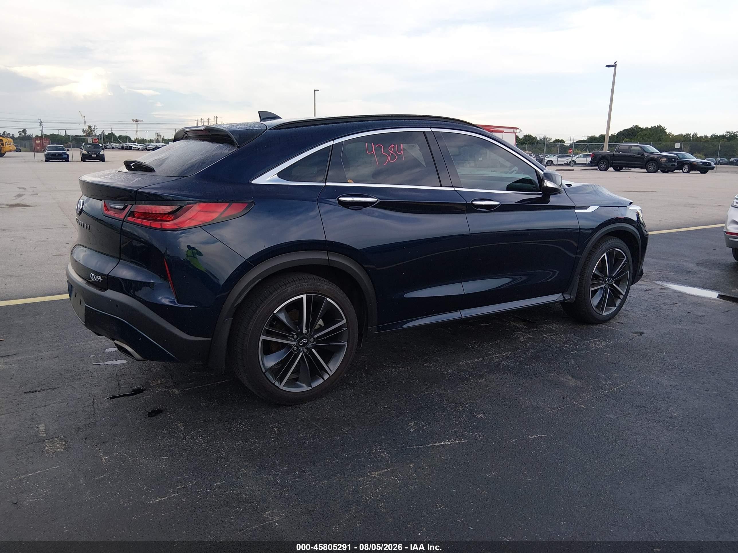 2023 Infiniti Qx55 VIN 3PCAJ5KR5PF121211 IAAI salvage auction — Unknown, Rebuildable (Florida), sold $8,600 on 2026-09-06 (photo 4)
