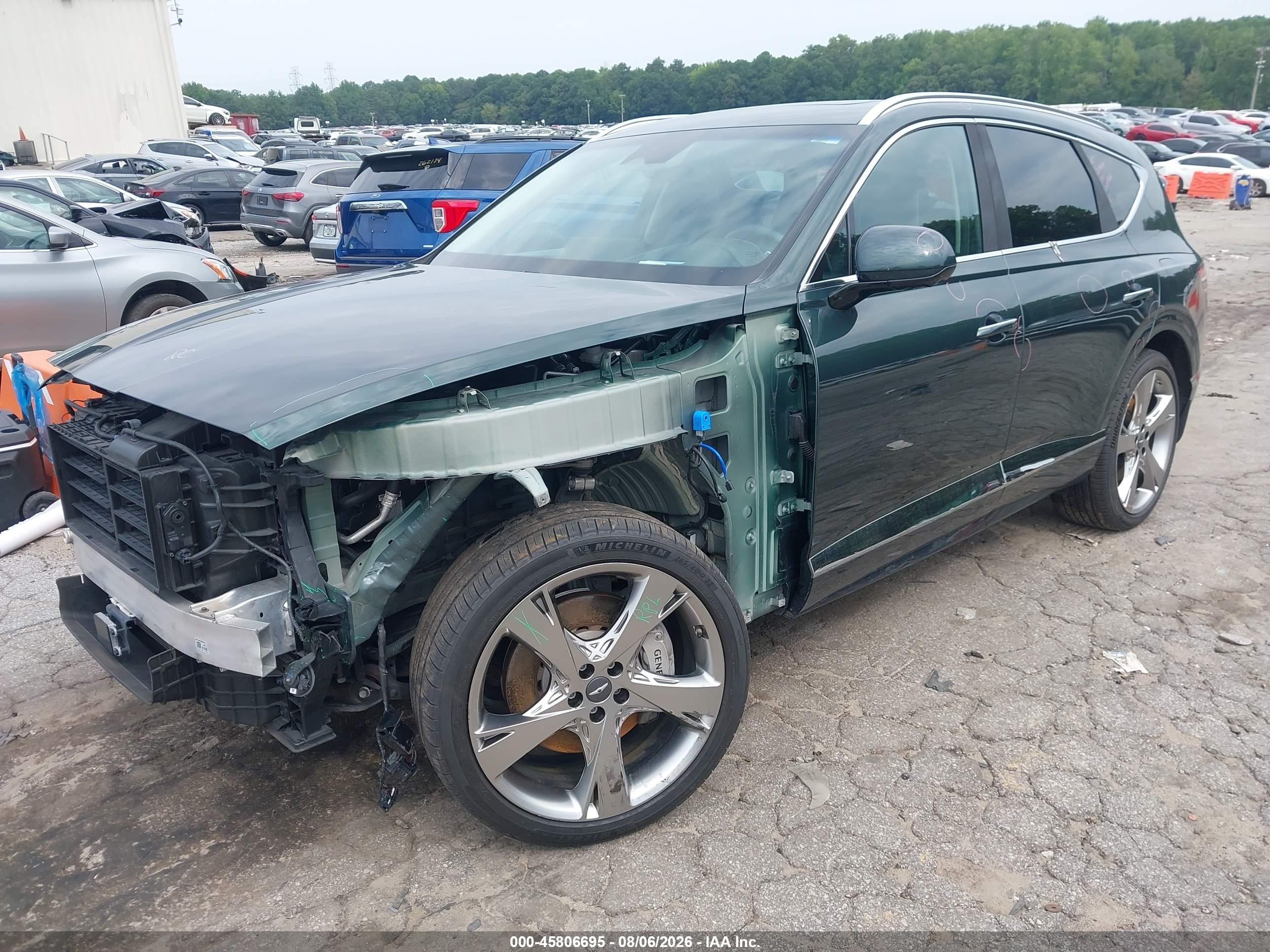 2022 Genesis GV80 VIN KMUHBDSB3NU100643 IAAI salvage auction — Front End, Salvage (Georgia), sold $14,700 on 2026-09-16 (photo 2)