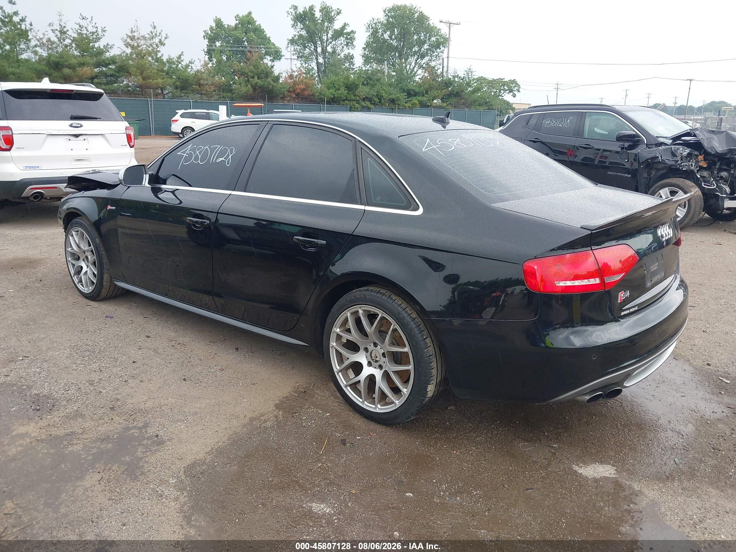 2011 Audi S4 VIN WAUBGAFL7BA130458 IAAI salvage auction — Front End, Clear (Indiana), sold $1,850 on 2026-09-13 (photo 3)