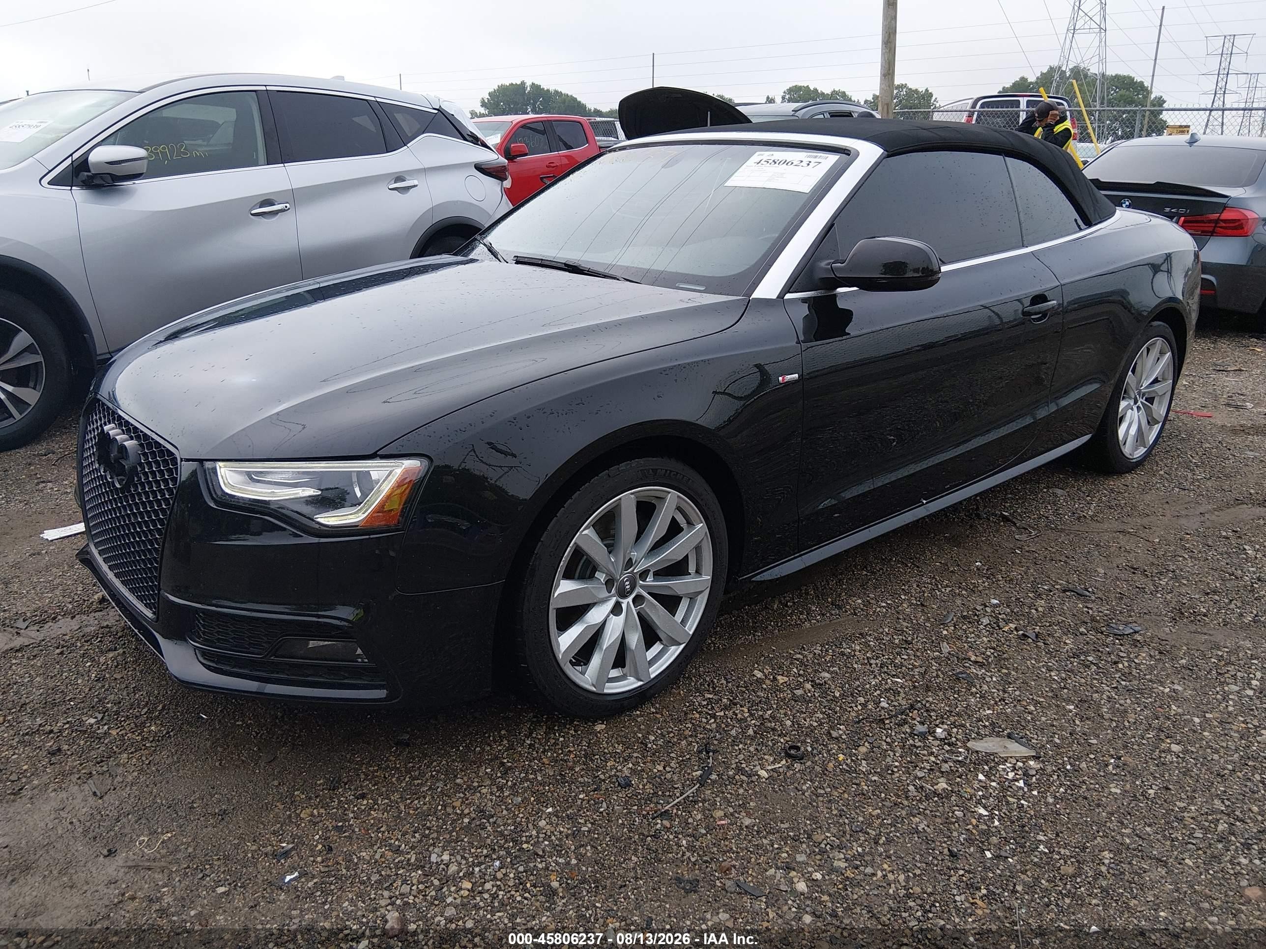 2015 Audi A5 VIN WAUMFAFH5FN006954 IAAI salvage auction — Side, Clear (Indiana), sold $2,900 on 2026-09-10 (photo 2)