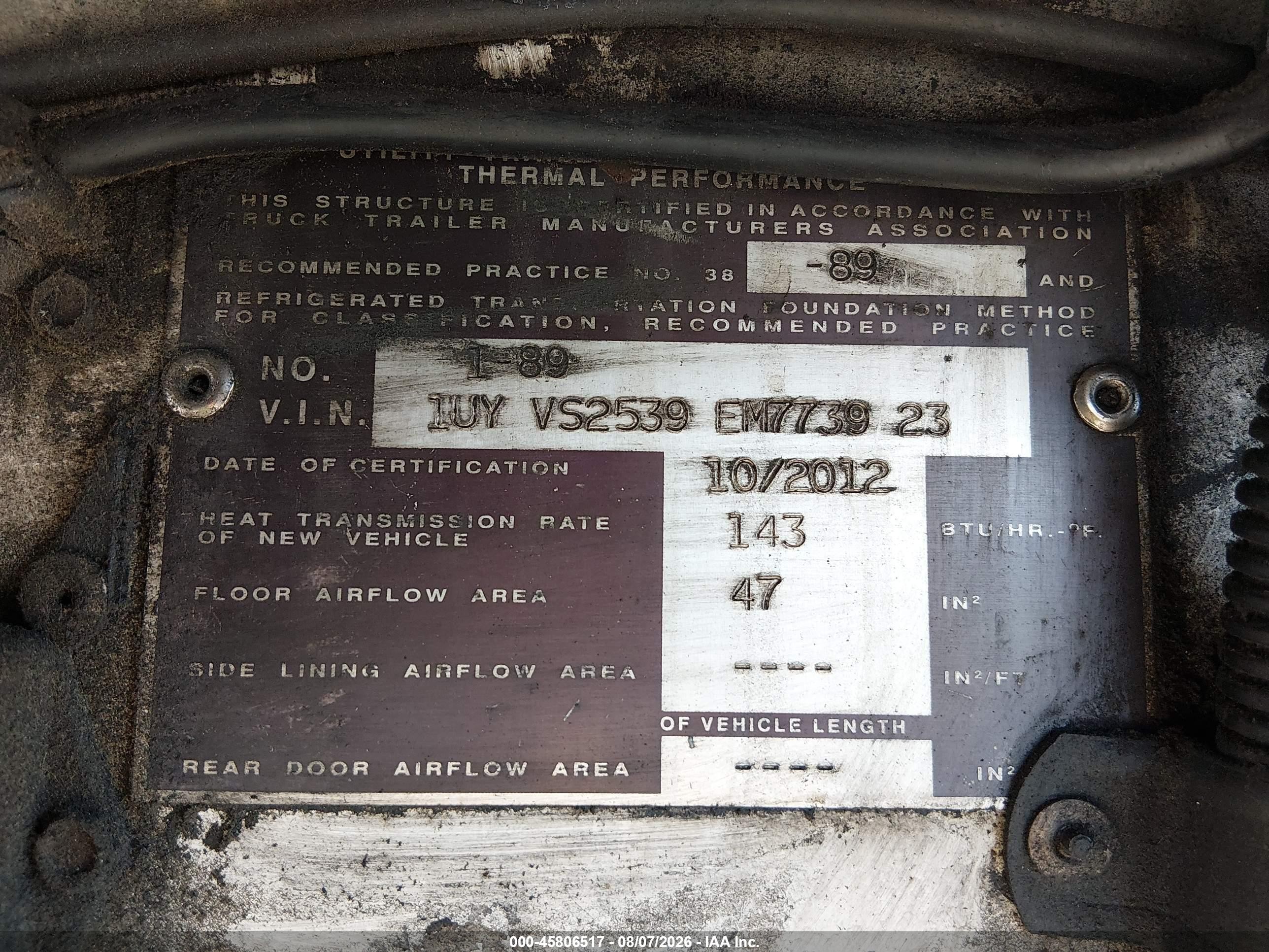 2014 Utility trailer mfg 3000r VIN 1UYVS2539EM773923 IAAI salvage auction — Side, Salvage (Maine), sold $100 on 2026-09-09 (photo 9)
