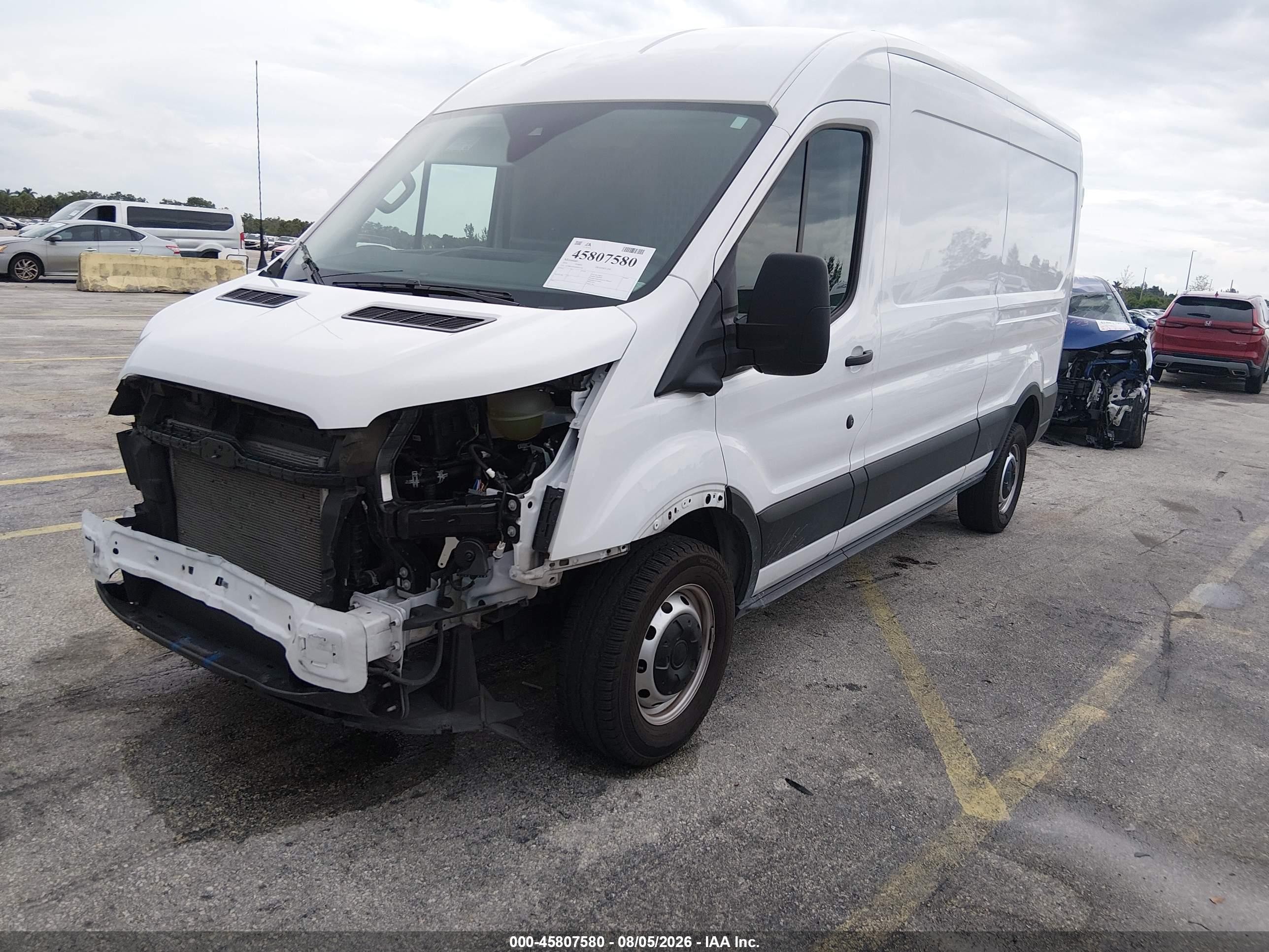 2024 Ford Transit VIN 1FTBR1C8XRKB55436 IAAI salvage auction — Front End, Rebuildable (Florida), sold $9,300 on 2026-09-12 (photo 2)