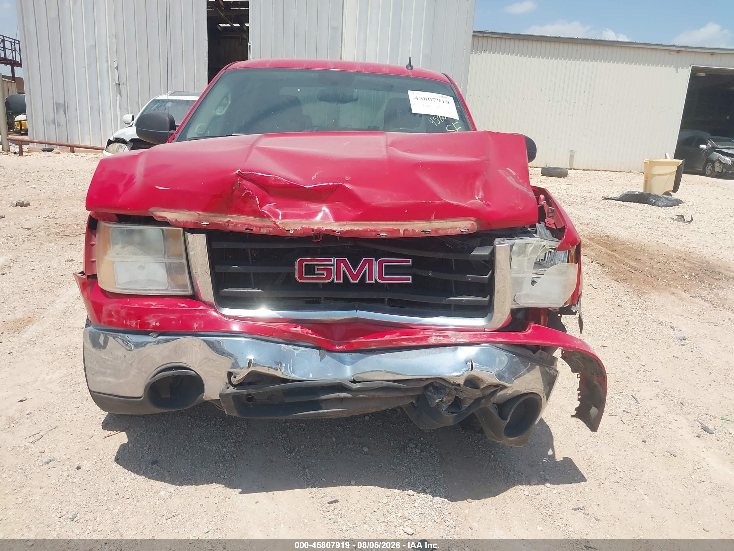 2008 Gmc Sierra 1500 VIN 3GTEC13CX8G206927 IAAI salvage auction — Front End, Original (Texas), sold $2,700 on 2026-09-11 (photo 6)
