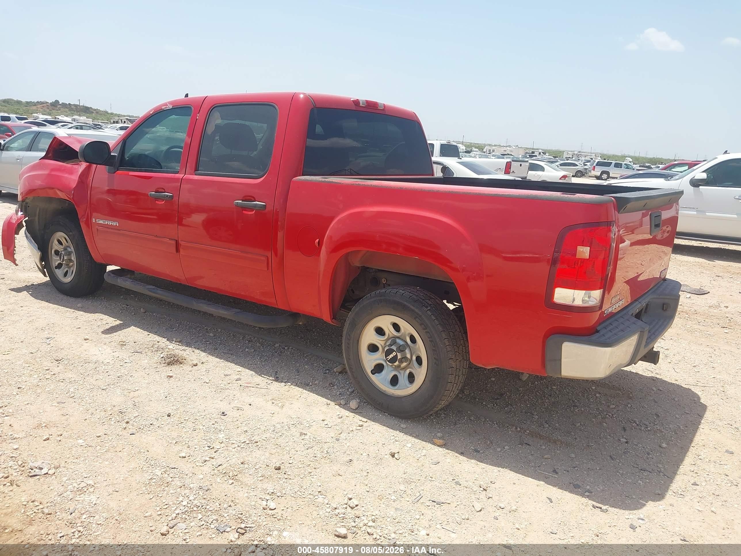 2008 Gmc Sierra 1500 VIN 3GTEC13CX8G206927 IAAI salvage auction — Front End, Original (Texas), sold $2,700 on 2026-09-11 (photo 3)
