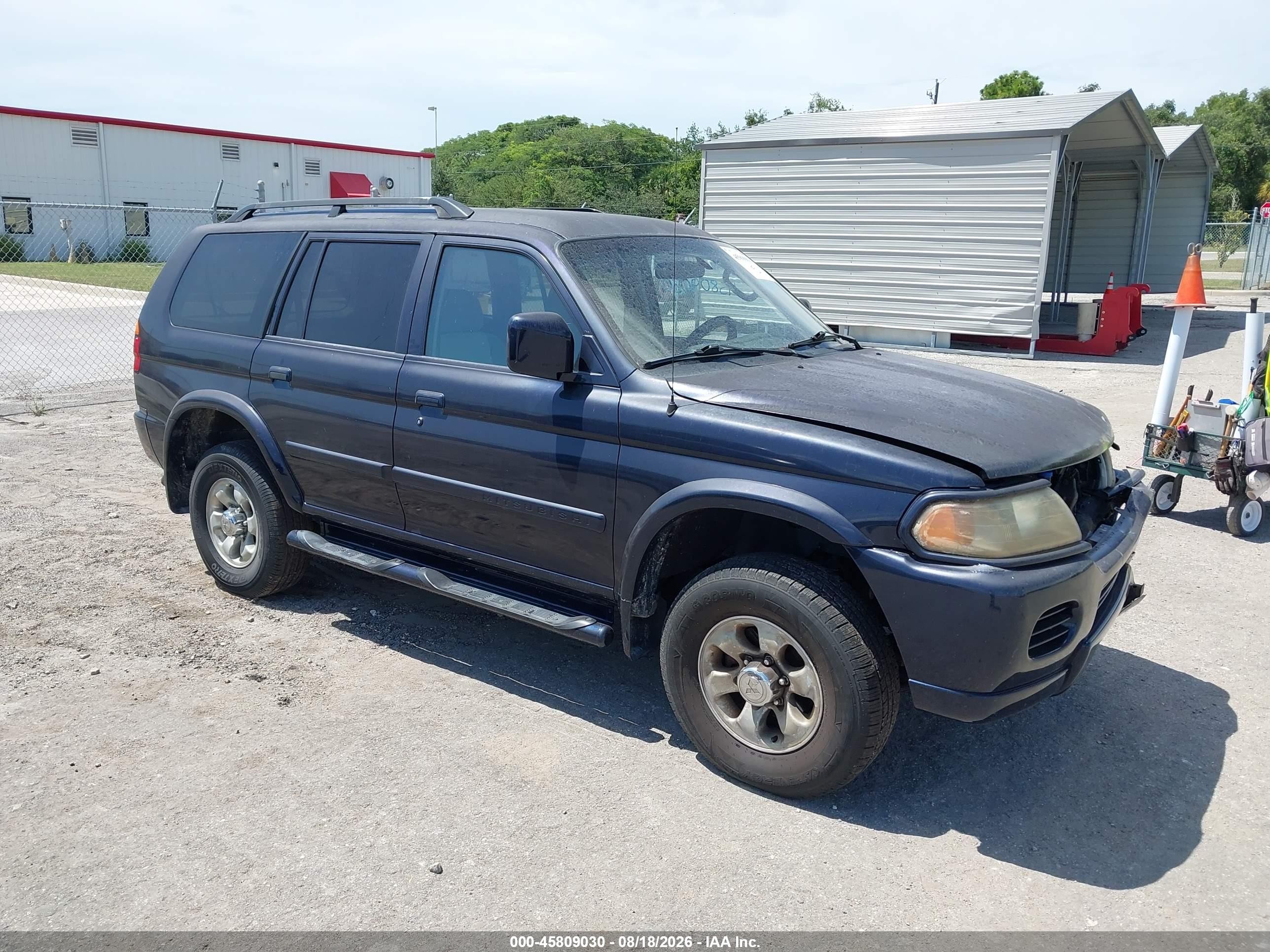 2003 Mitsubishi Montero VIN JA4LS21H63J040051 IAAI salvage auction — Front End, Rebuildable (Florida), sold $375 on 2026-09-17 (photo 1)