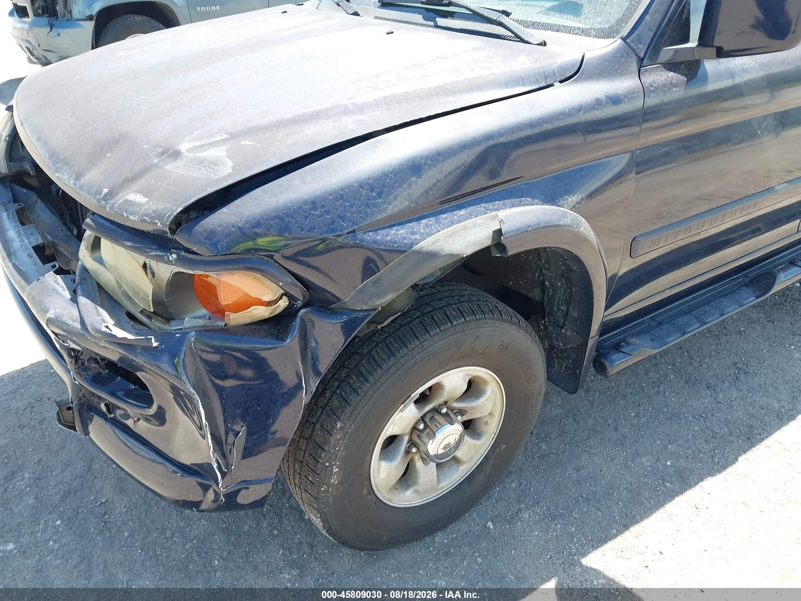2003 Mitsubishi Montero VIN JA4LS21H63J040051 IAAI salvage auction — Front End, Rebuildable (Florida), sold $375 on 2026-09-17 (photo 6)