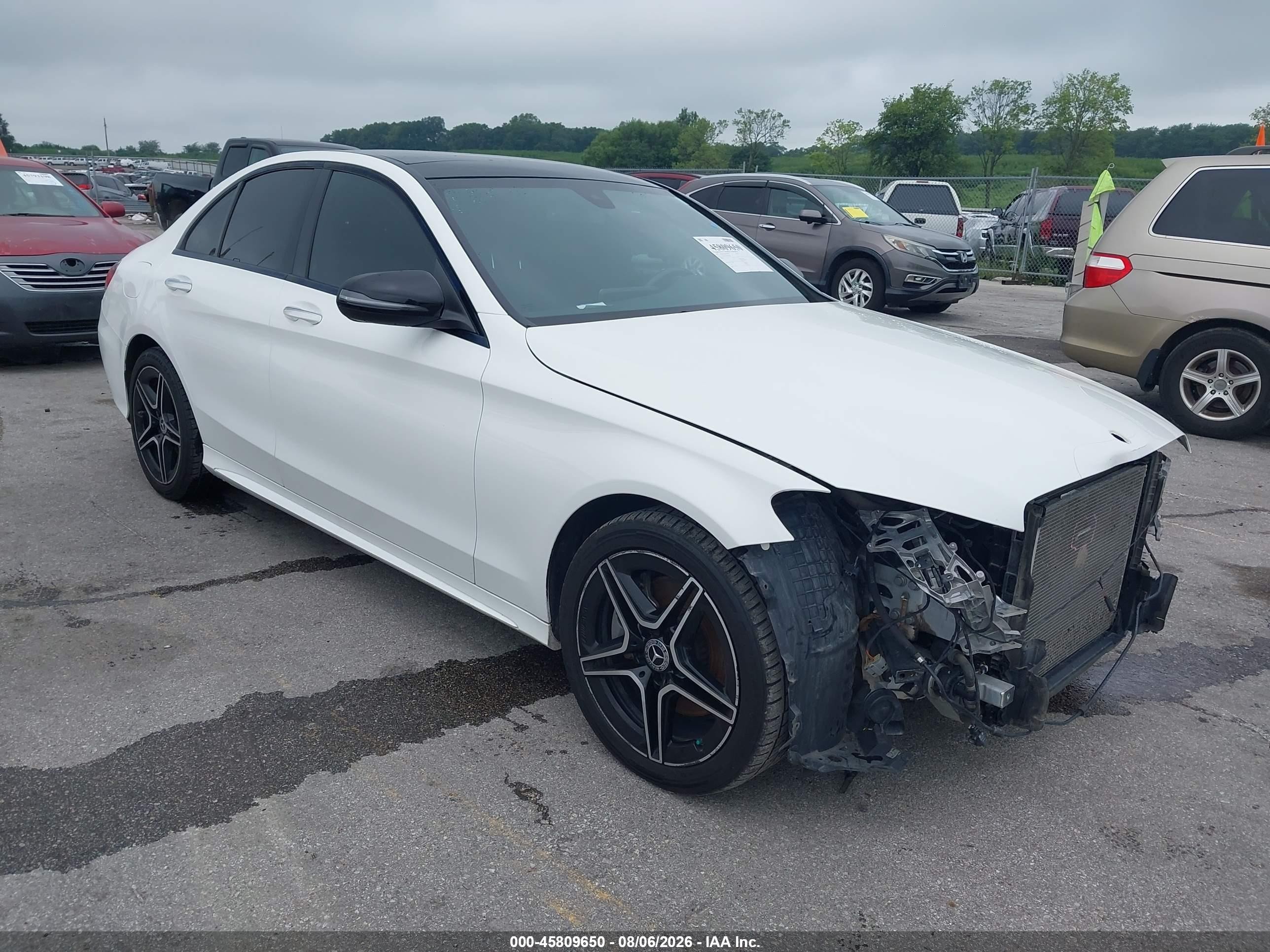 2021 Mercedes-Benz C-Class VIN W1KWF8EB1MR653090 — IAAI salvage auction photo