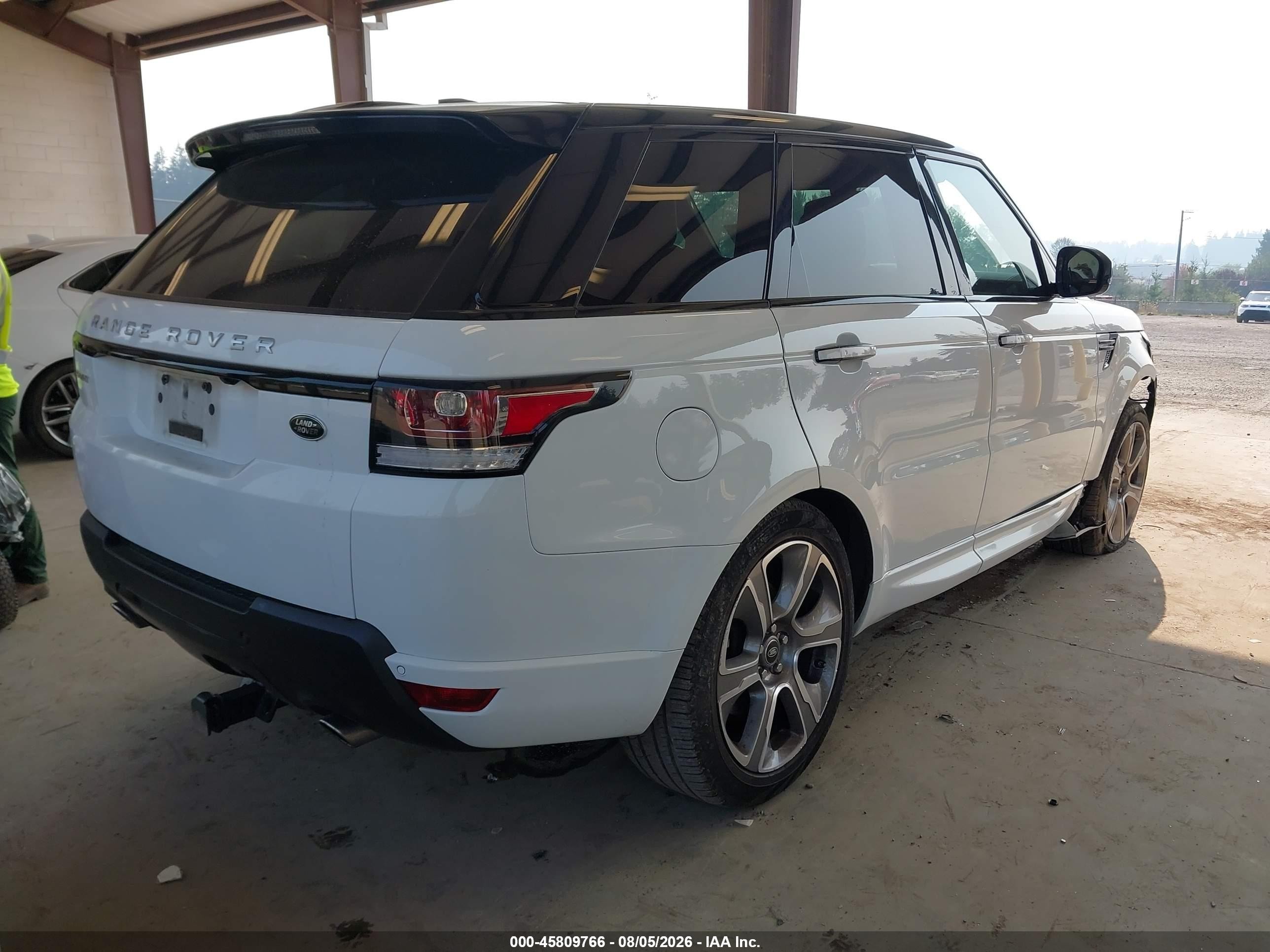 2015 Land rover Range rover sport VIN SALWR2VF3FA618949 IAAI salvage auction — Front End, Bill Of Sale (Washington), sold $4,750 on 2026-09-02 (photo 4)