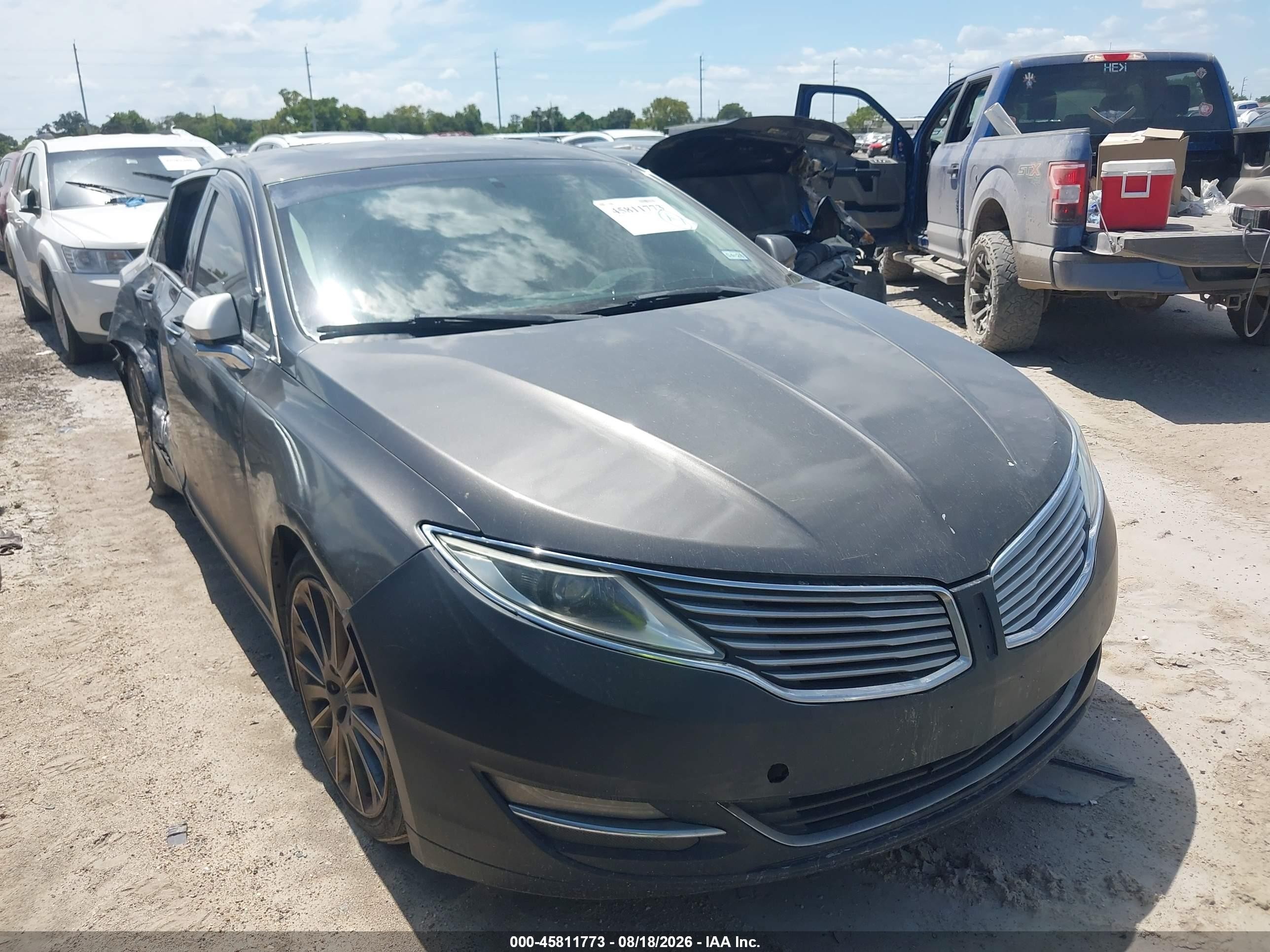2016 Lincoln Mkz VIN 3LN6L2G97GR626183 IAAI salvage auction — Side, Salvage (Texas), sold $950 on 2026-09-07 (photo 1)