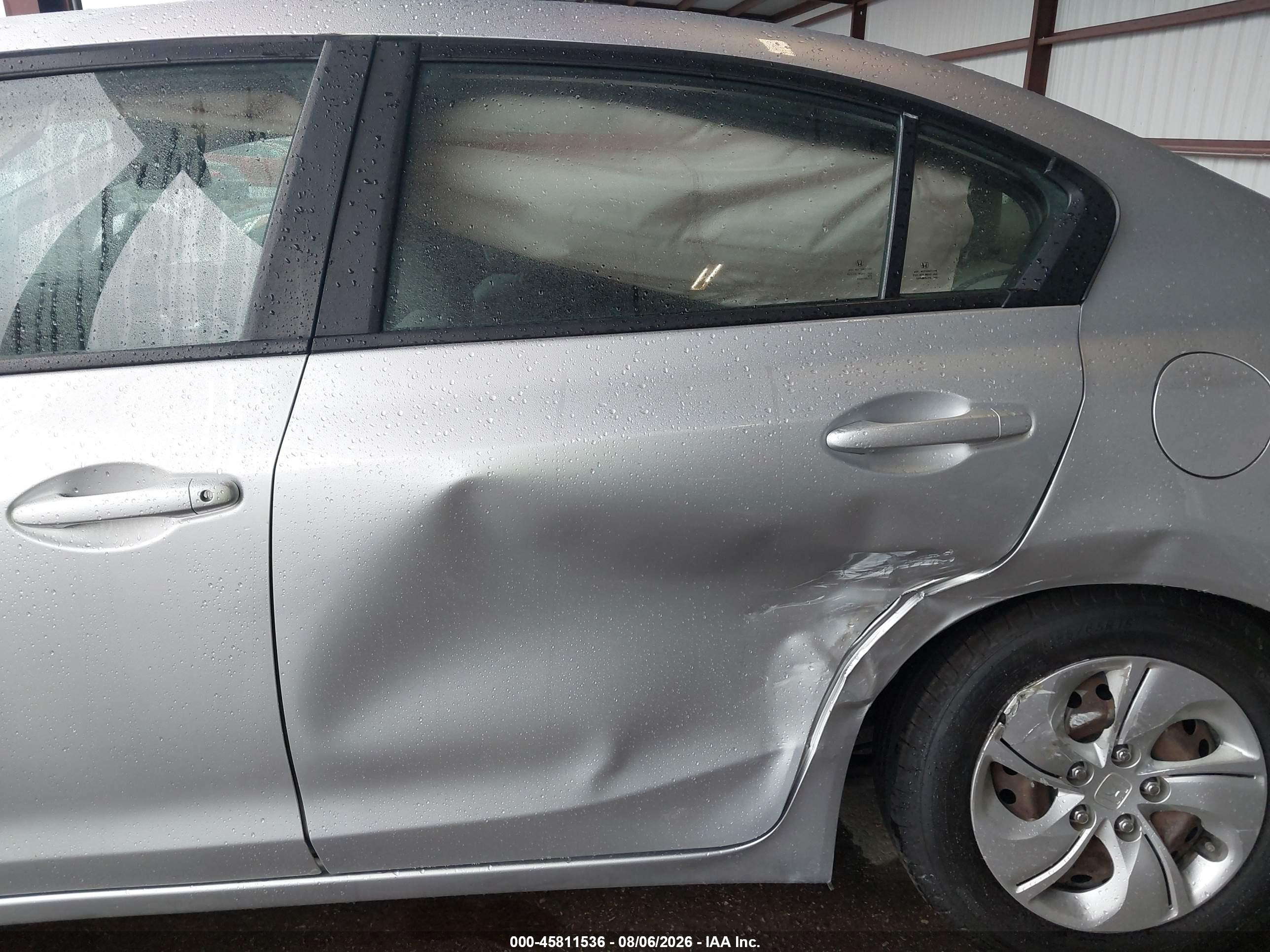 2013 Honda Civic VIN 19XFB2F59DE027231 IAAI salvage auction — Side, Salvage (Missouri), sold $800 on 2026-09-16 (photo 6)