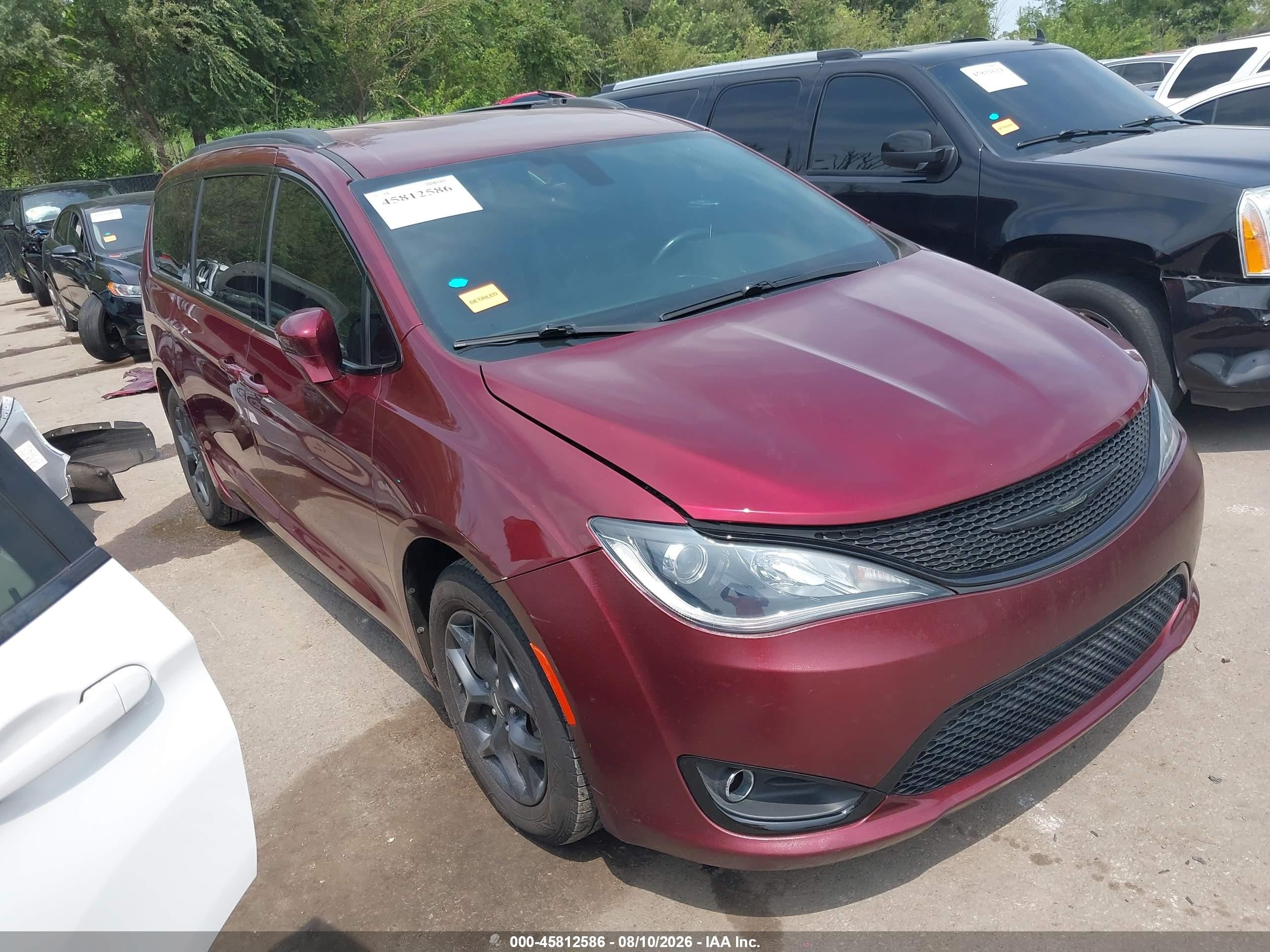 2019 Chrysler Pacifica VIN 2C4RC1BG0KR593480 IAAI salvage auction — Rear End, Salvage (Mississippi), sold $5,350 on 2026-09-18 (photo 1)