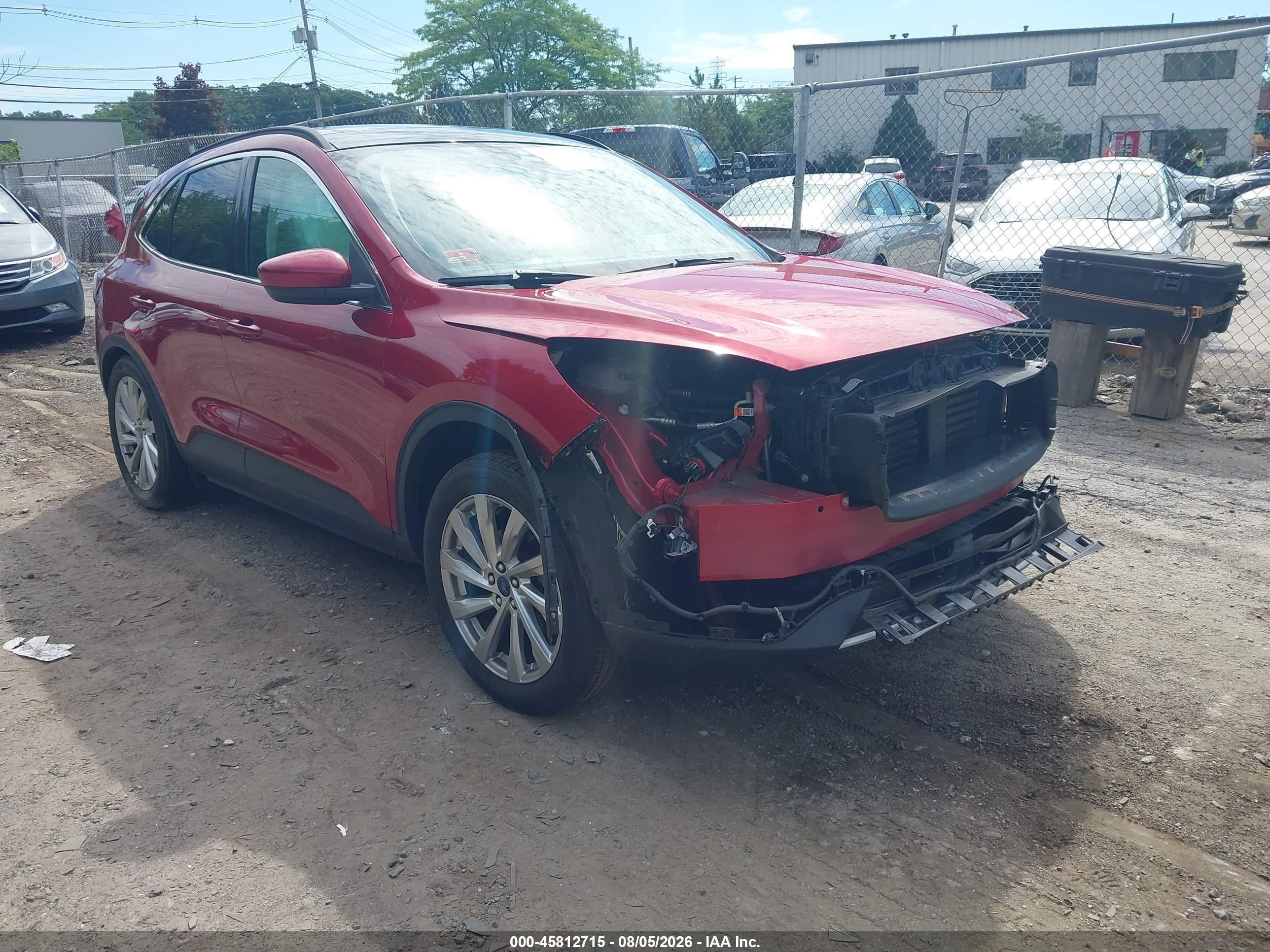 2021 Ford Escape VIN 1FMCU9J94MUA04825 IAAI salvage auction — Suspension, Salvage (Rhode Island), sold $3,800 on 2026-09-13 (photo 1)