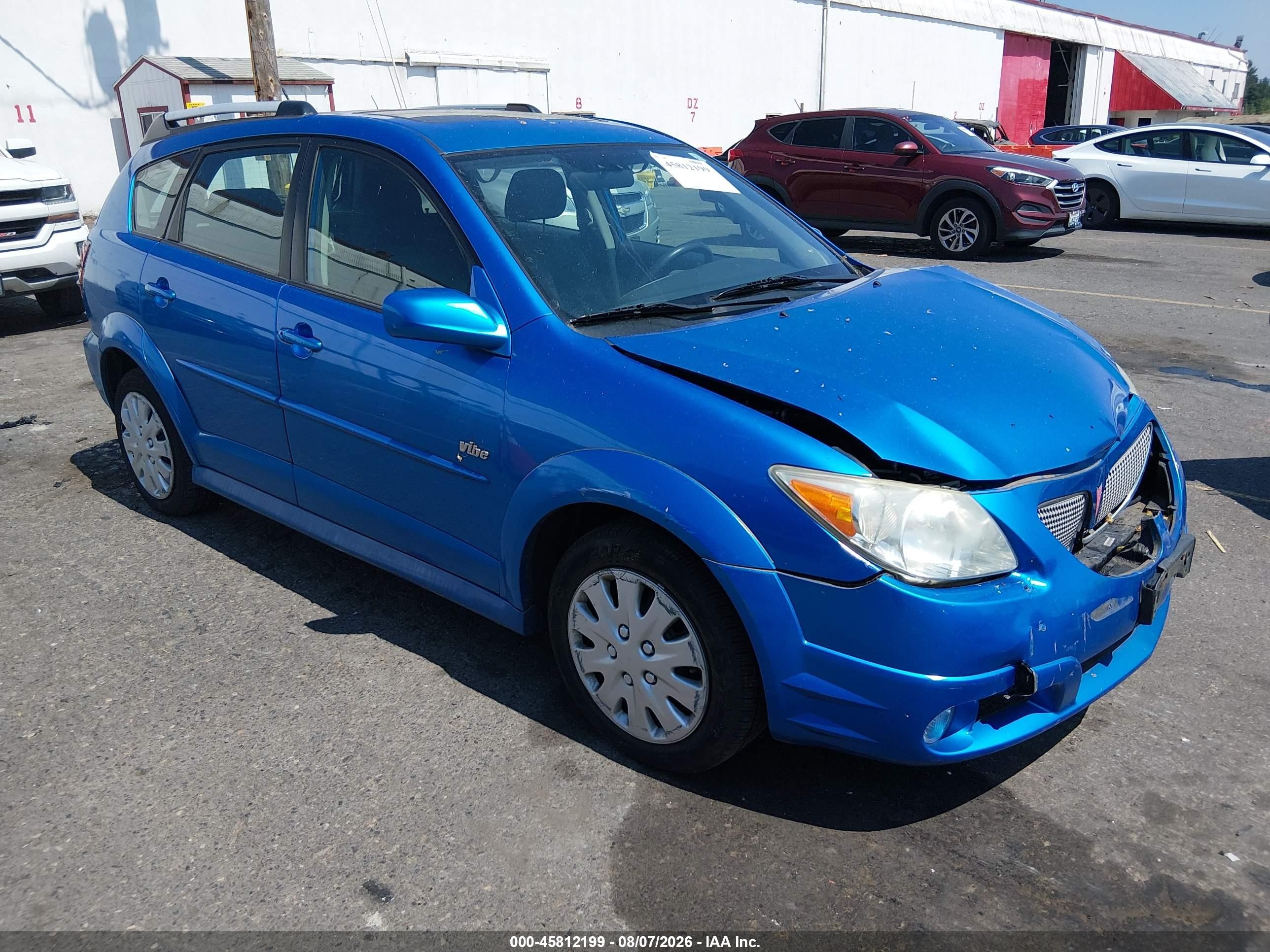 2007 Pontiac Vibe VIN 5Y2SL65837Z408242 IAAI salvage auction — Front End, Salvage (Oregon), sold $625 on 2026-09-25 (photo 1)