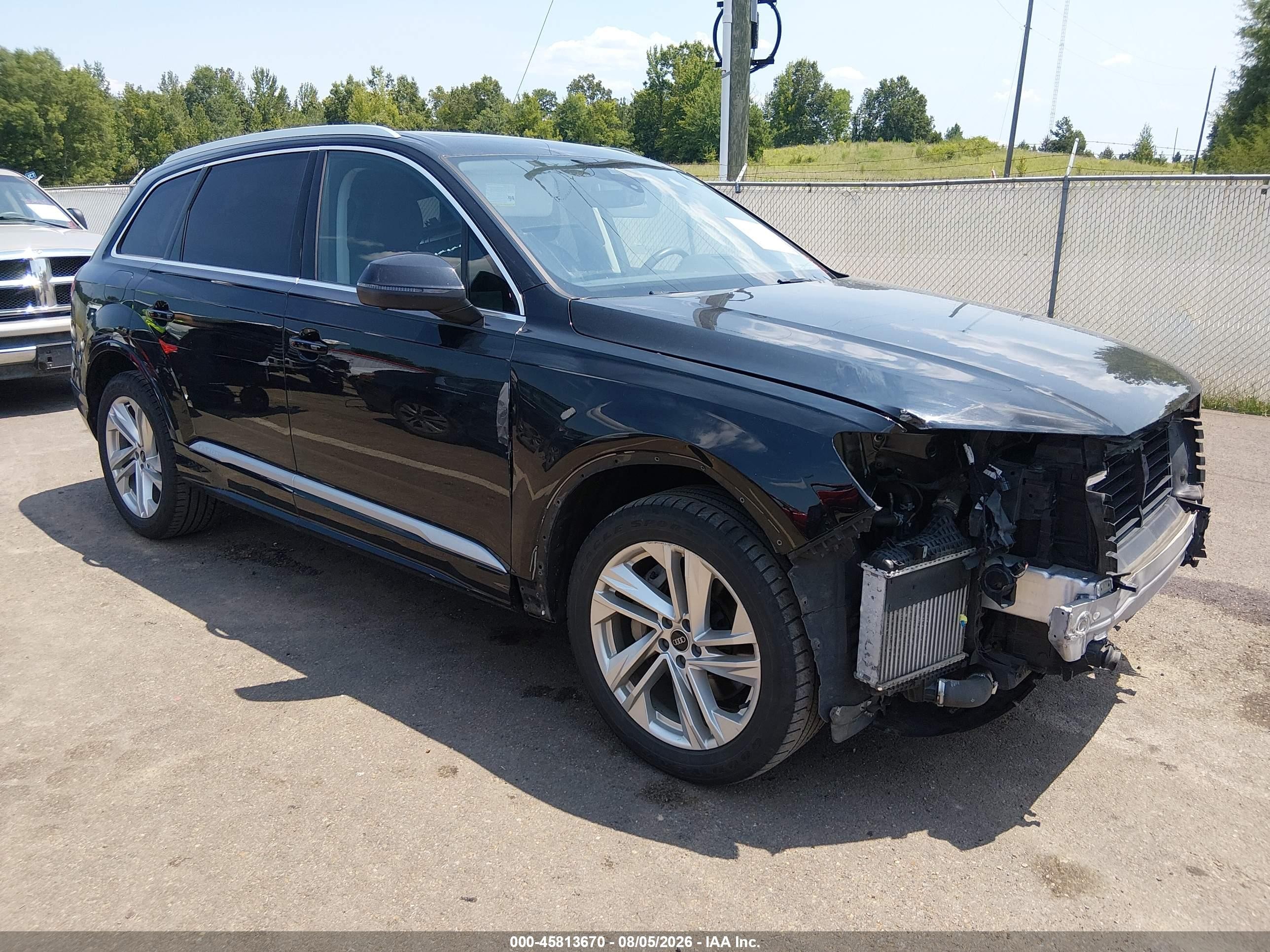 2021 Audi Q7 VIN WA1LXAF7XMD021188 IAAI salvage auction — Front End, Salvage (Mississippi), sold $11,000 on 2026-09-05 (photo 1)