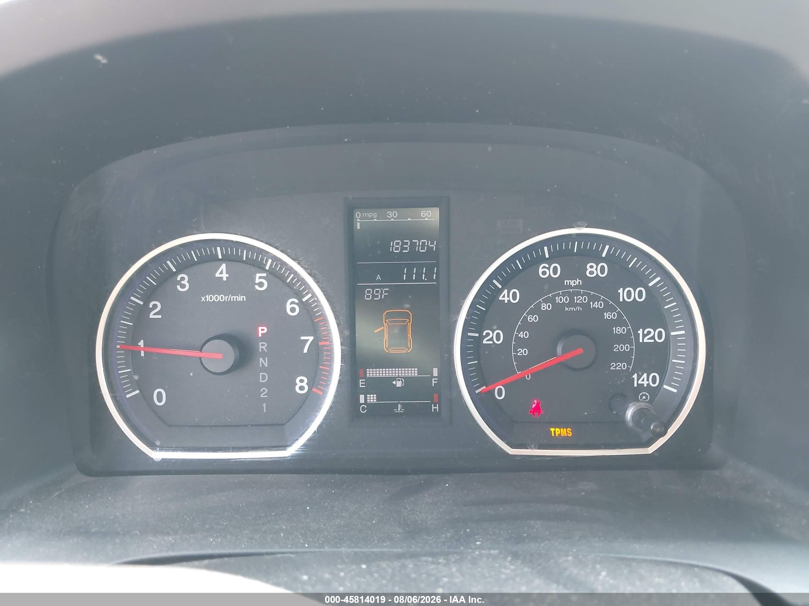 2008 Honda Cr-v VIN JHLRE48568C057249 IAAI salvage auction — Front End, Salvage (Oregon), sold $1,700 on 2026-10-11 (photo 7)