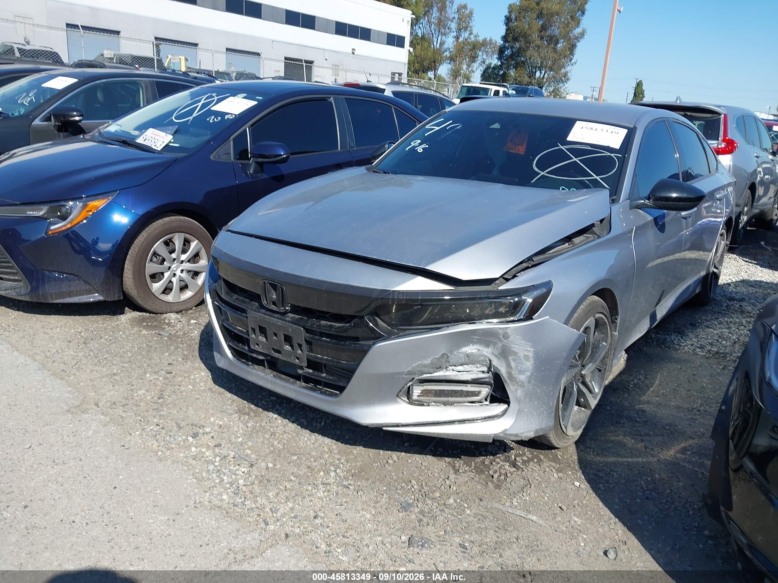 2018 Honda Accord VIN 1HGCV1F32JA266798 IAAI salvage auction — Rear End, Salvage Certificate (California), sold $4,250 on 2026-09-12 (photo 2)