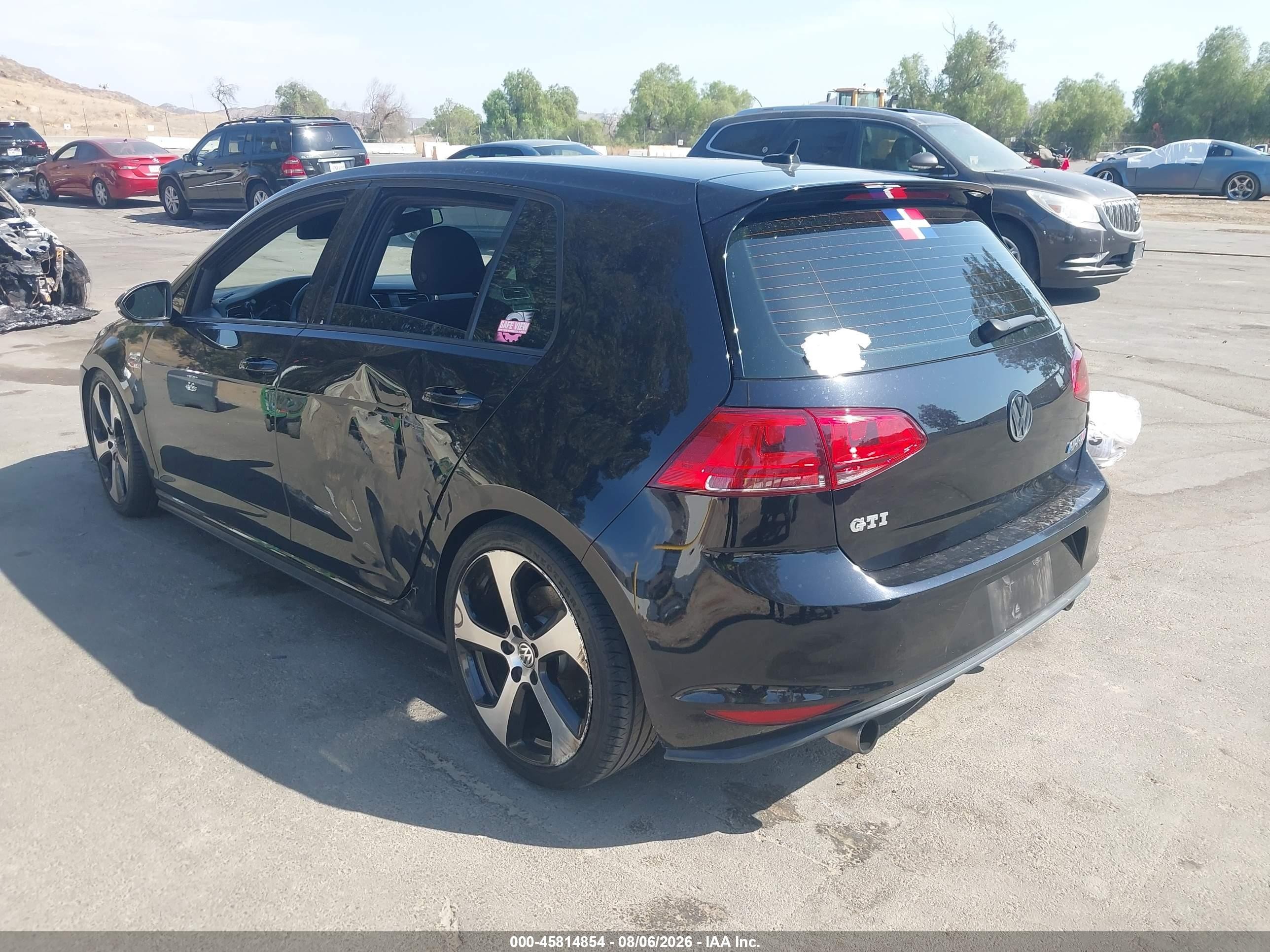 2016 Volkswagen Golf gti VIN 3VW4T7AUXGM010932 IAAI salvage auction — Transmission Damage, Salvage (California), sold $2,950 on 2026-09-08 (photo 3)