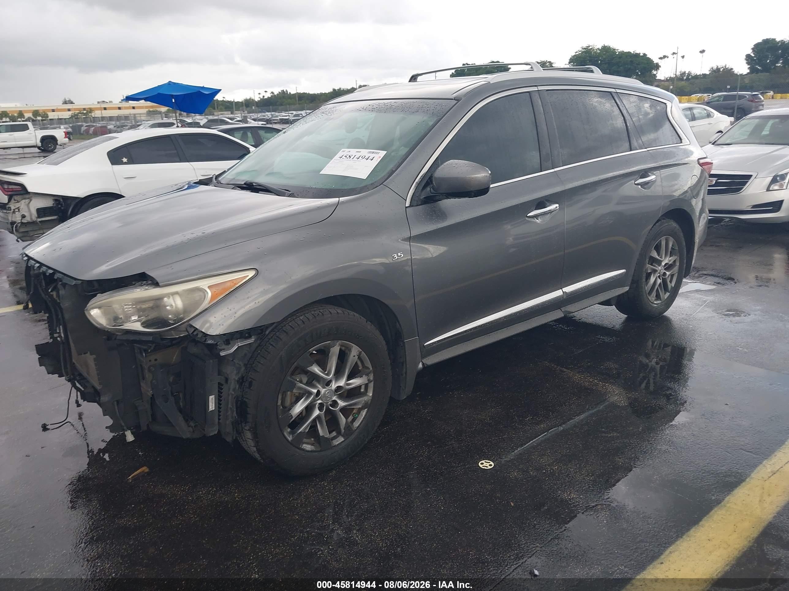 2015 Infiniti Qx60 VIN 5N1AL0MN9FC549751 IAAI salvage auction — Unknown, Rebuildable (Florida), sold $950 on 2026-09-03 (photo 2)