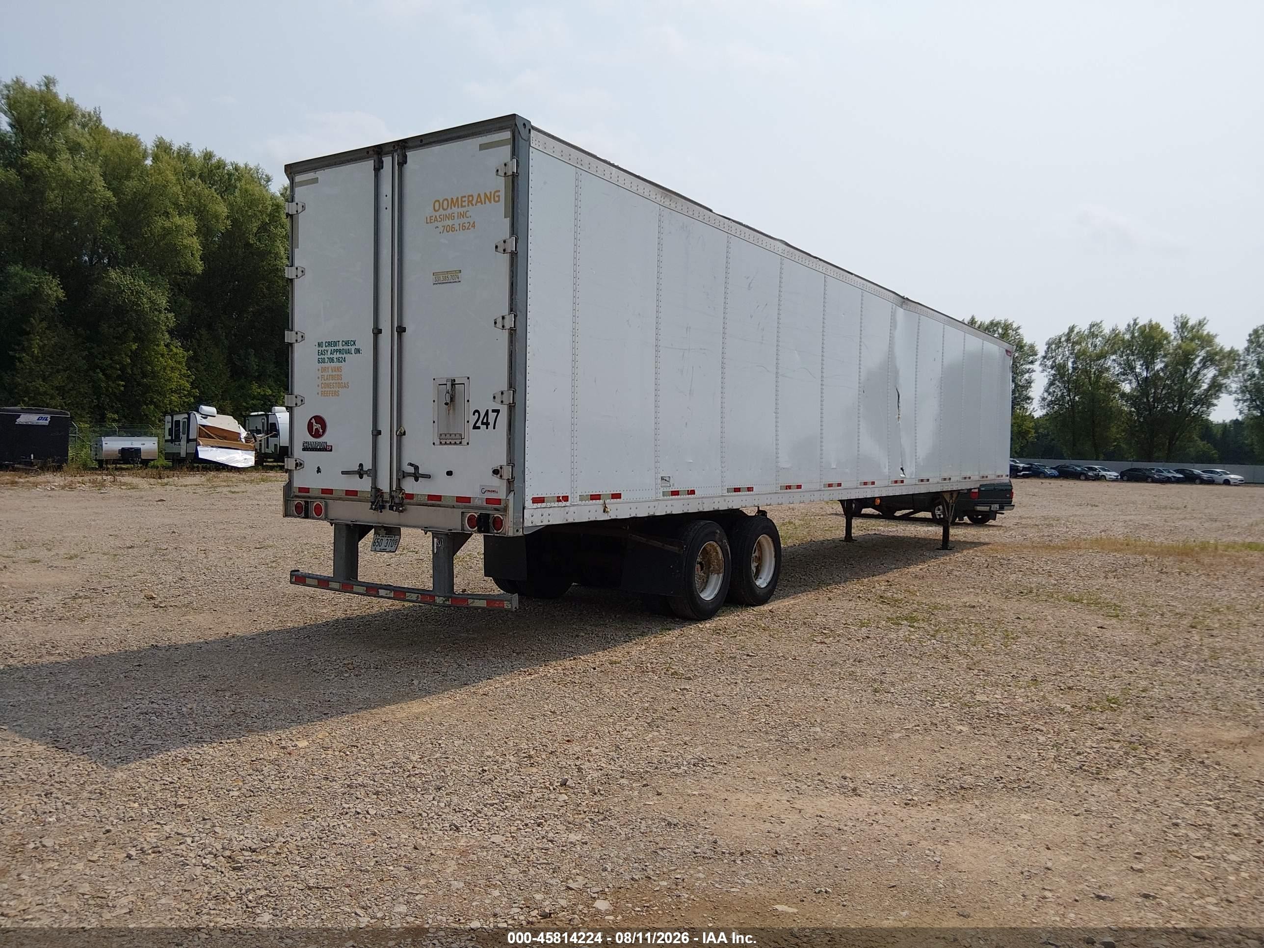 2019 Great dane trailers Unknown VIN 1GRAP0622KT126263 IAAI salvage auction — Storm Damage, Junk Bill Of Sale Mv2459 (Wisconsin), sold $2,900 on 2026-09-29 (photo 4)
