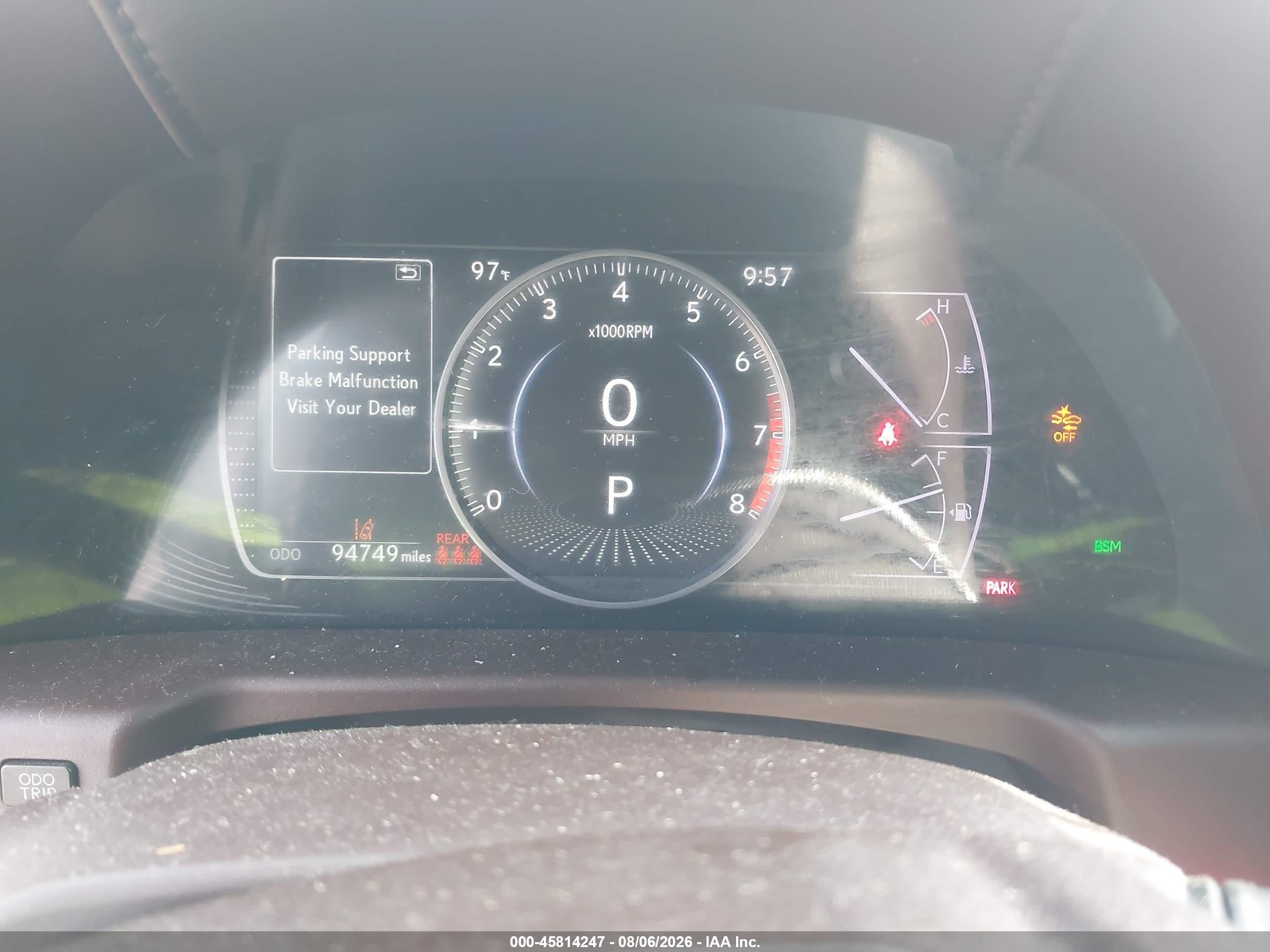 2019 Lexus ES 350 VIN 58ABZ1B10KU003006 IAAI salvage auction — Front End, Salvage (Louisiana), sold $13,700 on 2026-09-12 (photo 7)