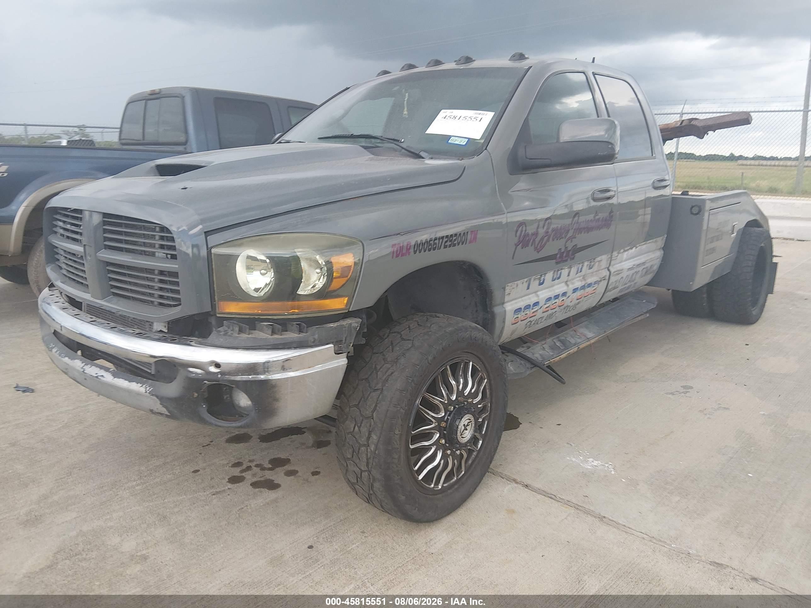 2008 Dodge Ram 4500 VIN 3D6WC68A68G179924 IAAI salvage auction — Water/Flood, Salvage (Texas), sold $7,950 on 2026-09-09 (photo 1)