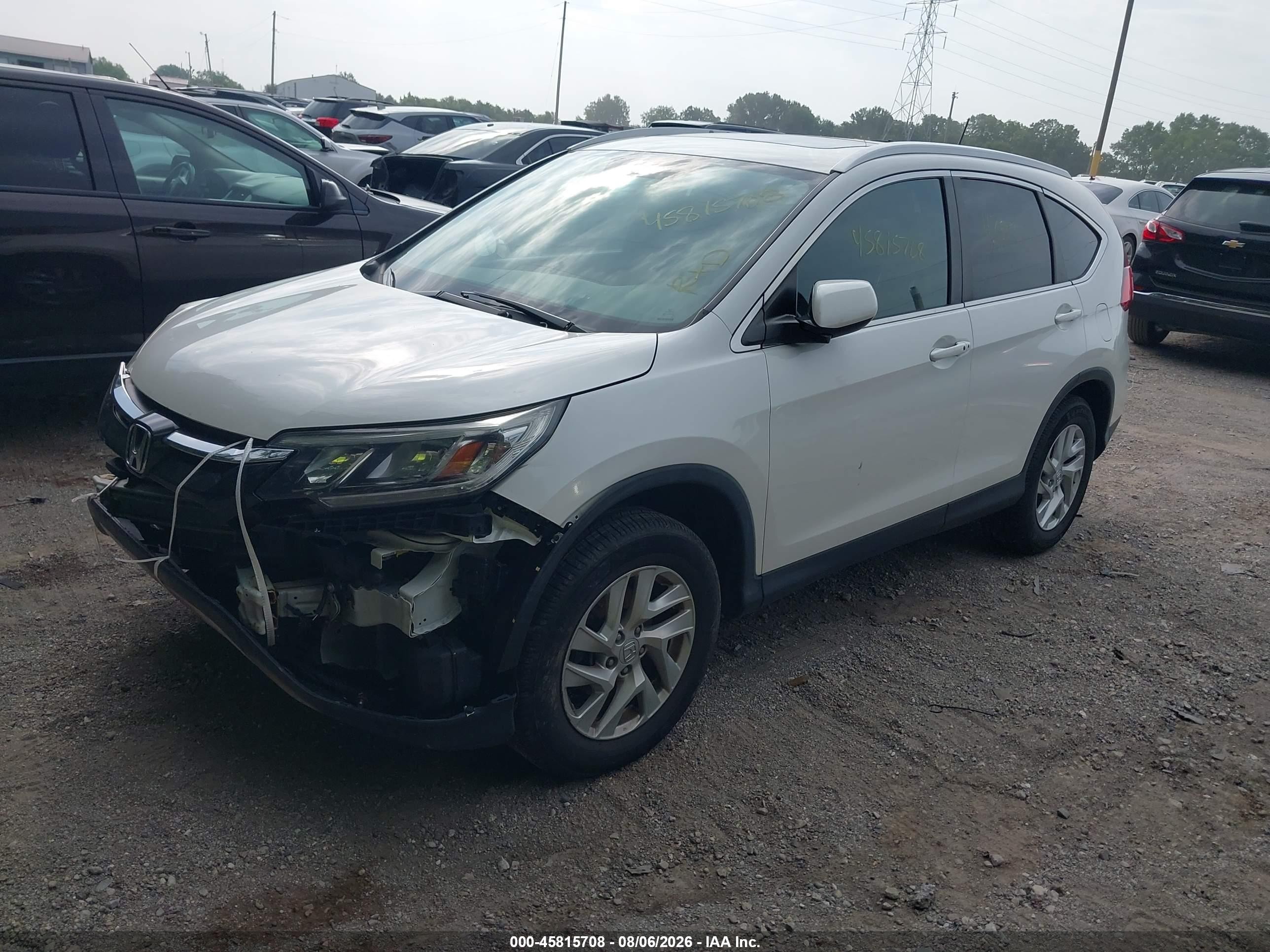 2016 Honda Cr-v VIN 5J6RM4H76GL022754 IAAI salvage auction — Front End, Clear (Indiana), sold $4,300 on 2026-09-09 (photo 2)