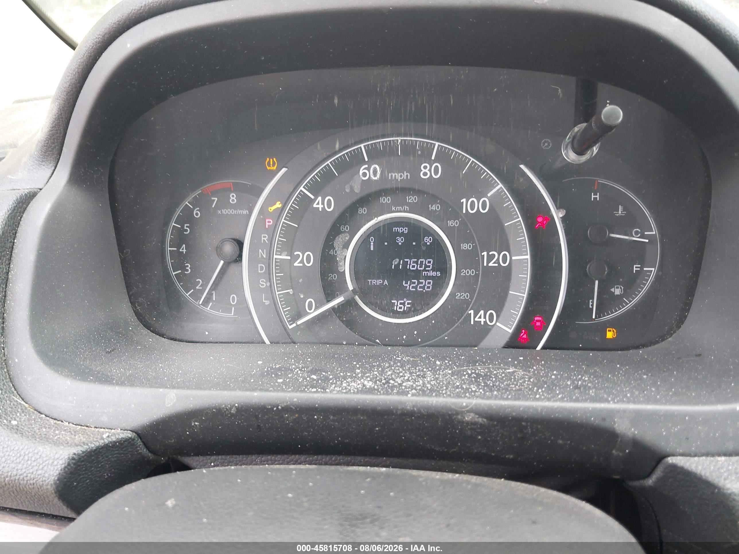 2016 Honda Cr-v VIN 5J6RM4H76GL022754 IAAI salvage auction — Front End, Clear (Indiana), sold $4,300 on 2026-09-09 (photo 7)