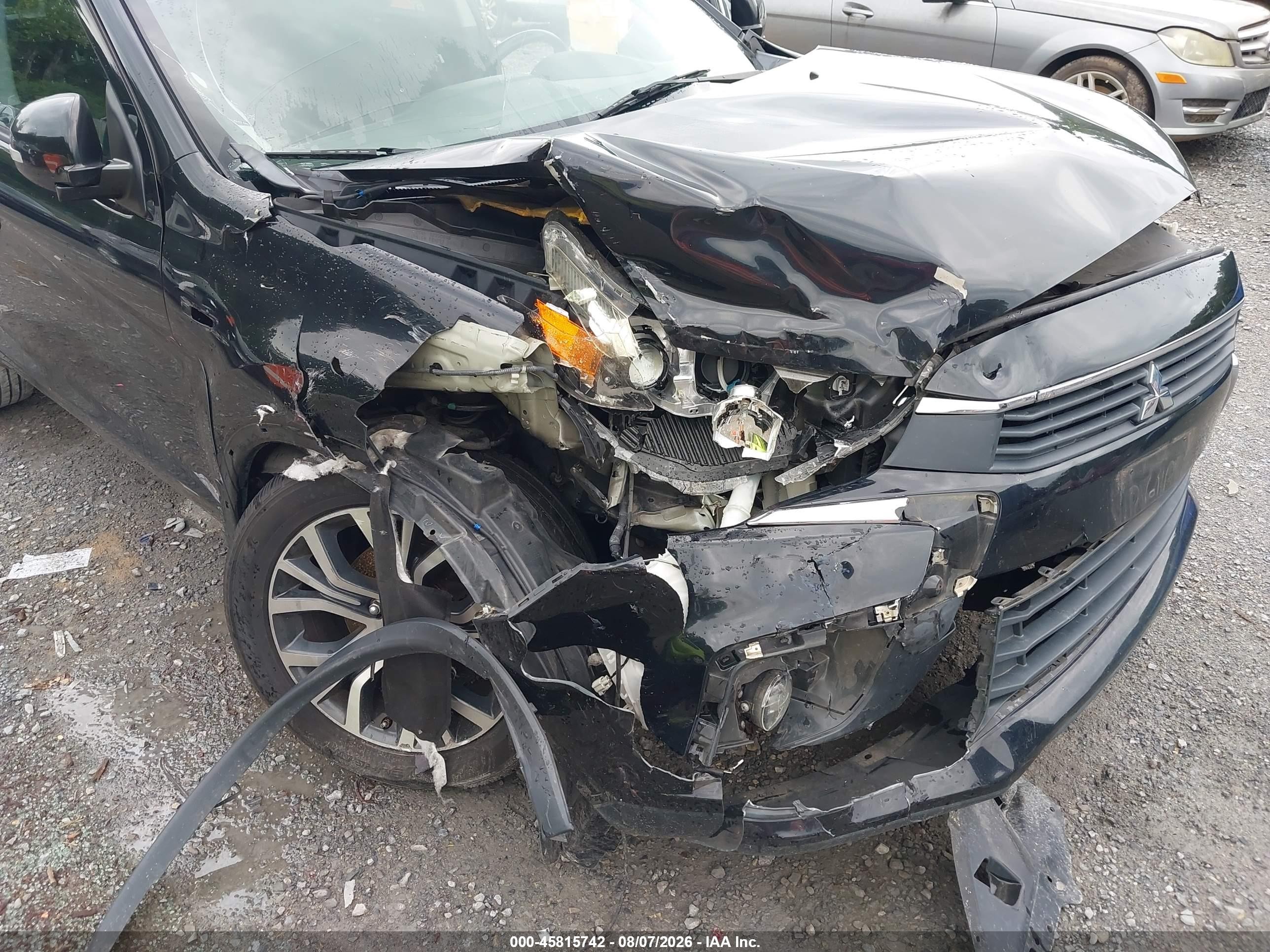 2017 Mitsubishi Outlander Sport VIN JA4AP3AU0HZ045329 IAAI salvage auction — Front End, Clear (Virginia), sold $925 on 2026-09-13 (photo 6)